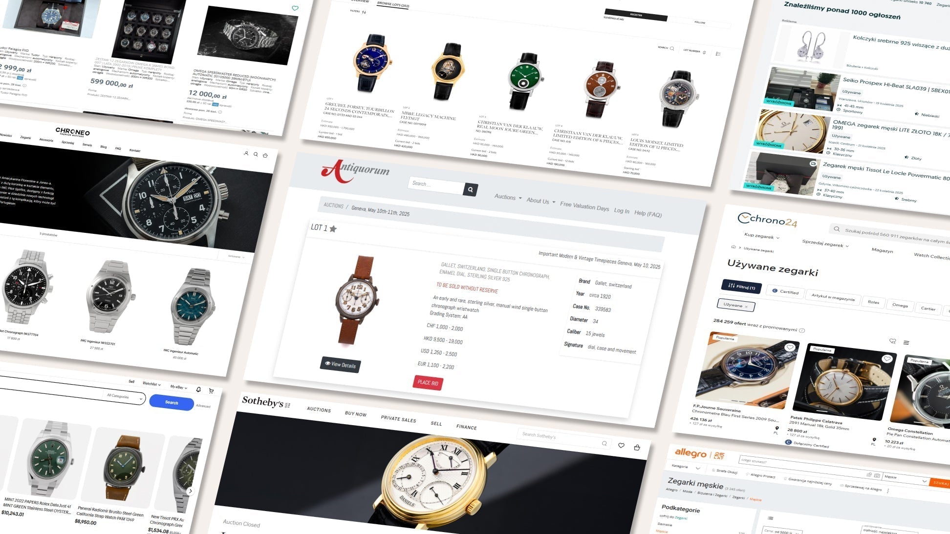 platformy internetowe umożliwiające sprzedaż zegarka
