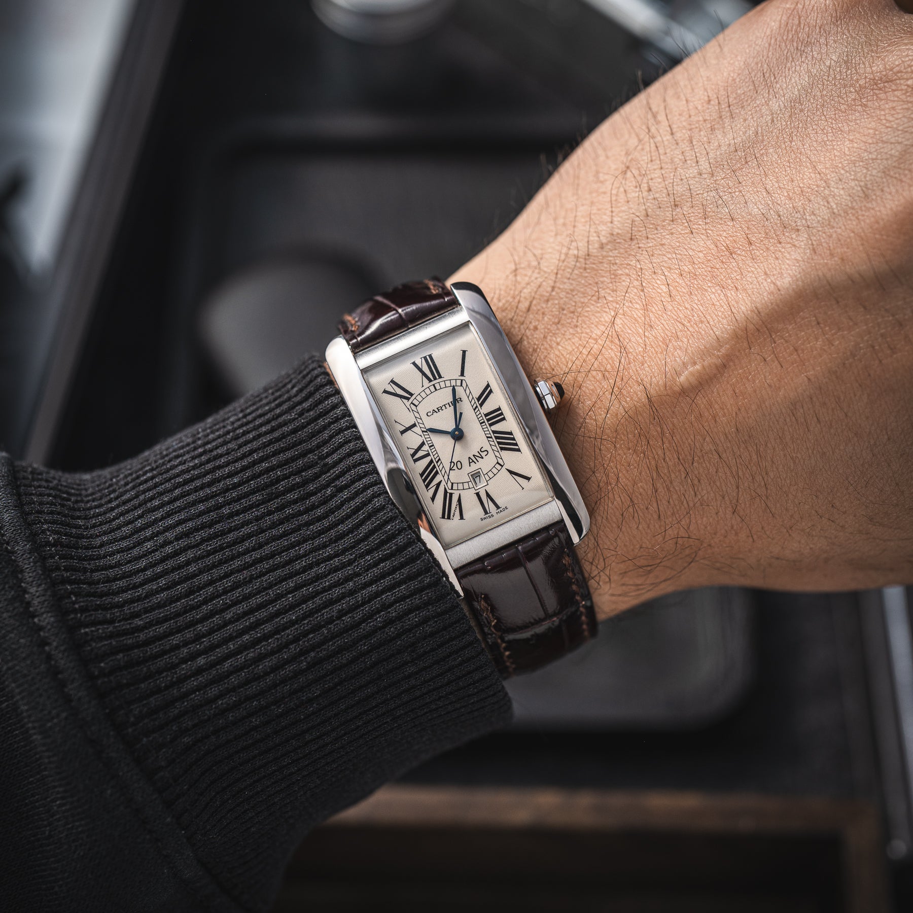 Cartier Tank Americaine "20 ANS" White Gold 1741