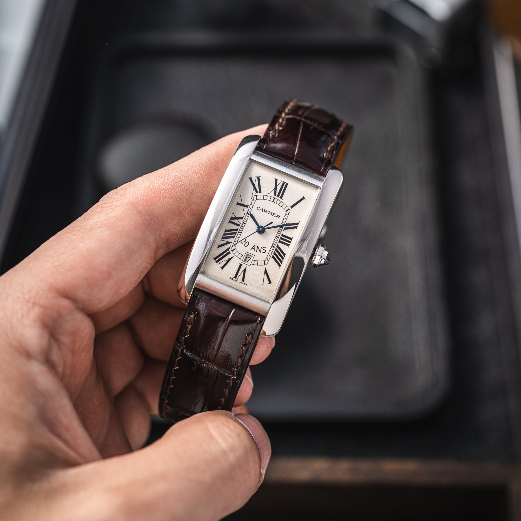 Cartier Tank Americaine "20 ANS" White Gold 1741