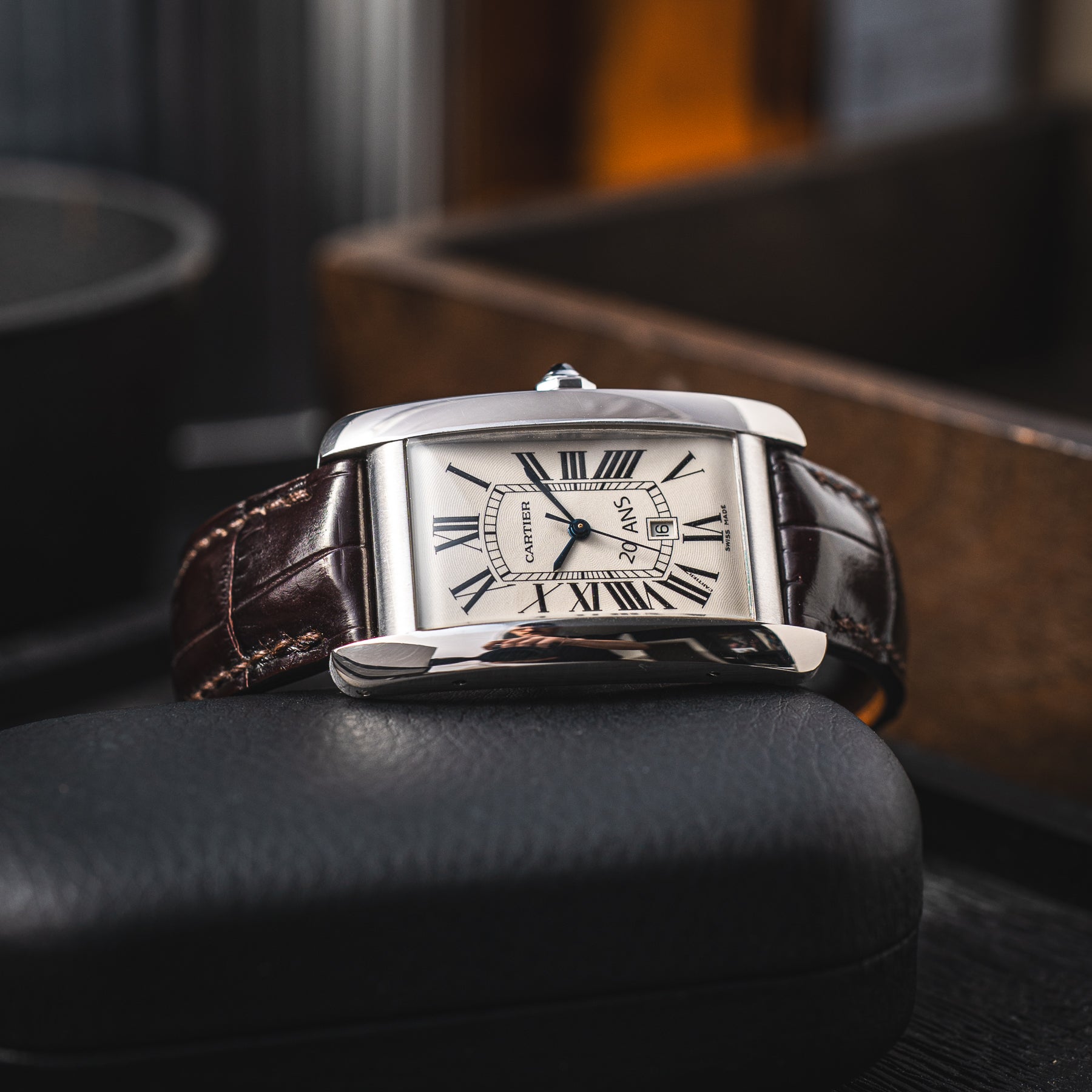 Cartier Tank Americaine "20 ANS" White Gold 1741