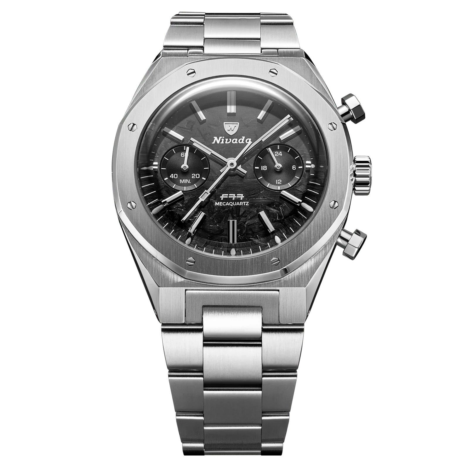 Nivada Grenchen F77 Chrono Mecaquartz Carbon 68002Q77