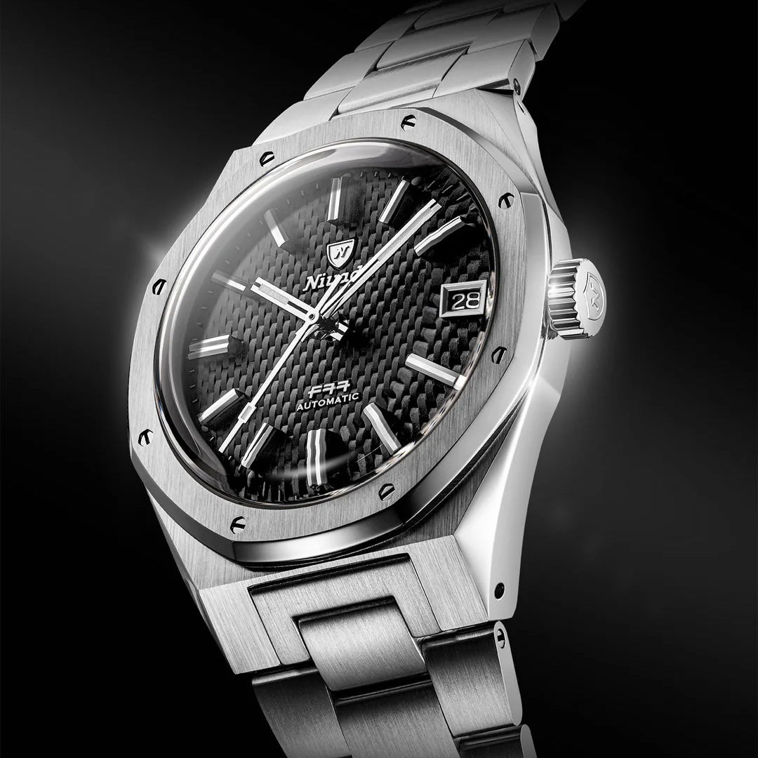 Nivada Grenchen F77 Black Beige Lume MK2 38mm 69010A77