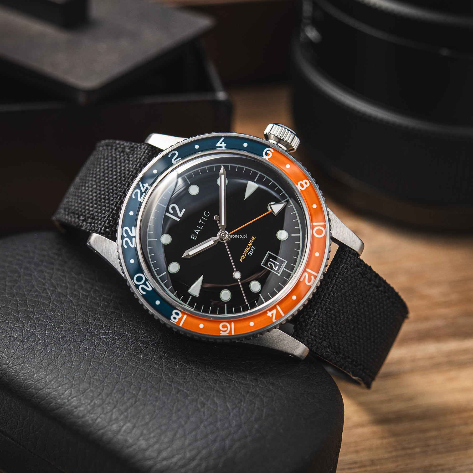 Baltic Aquascaphe GMT Orange 39 mm