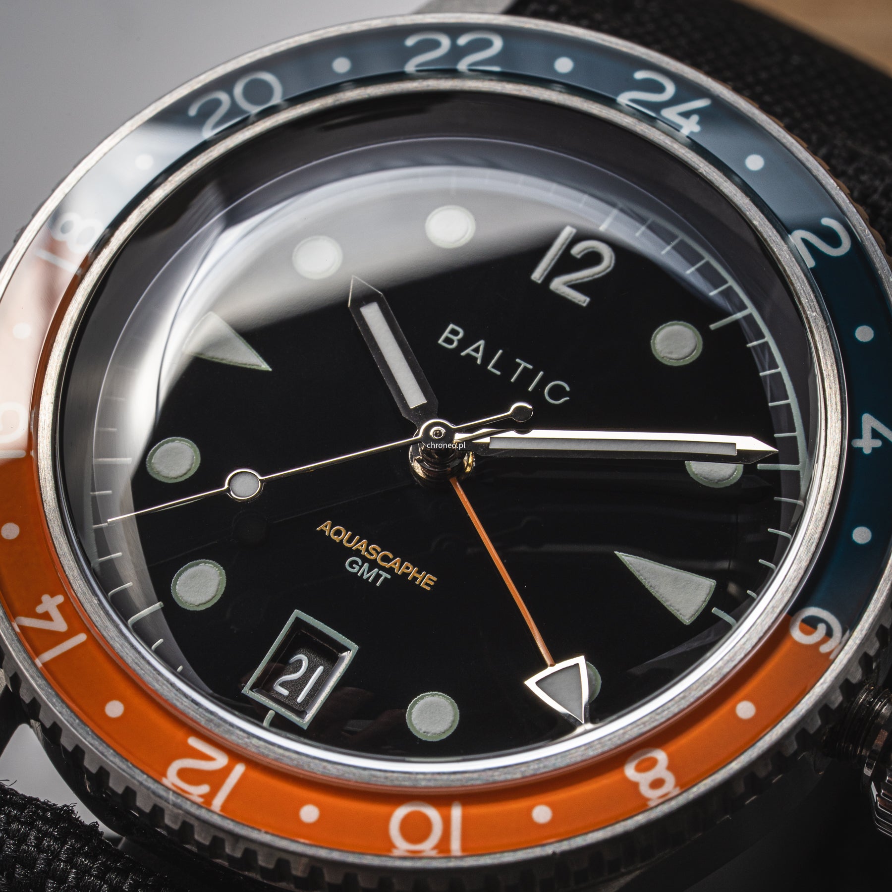 Baltic Aquascaphe GMT Orange 39 mm