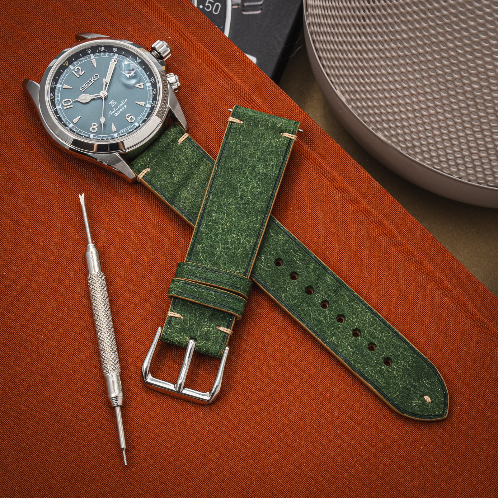 Hand-stitched Badalassi Carlo Trio Bottiglia/Camel