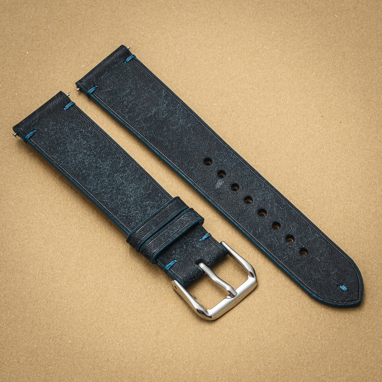 Hand-stitched Badalassi Carlo Trio Navy/Blue