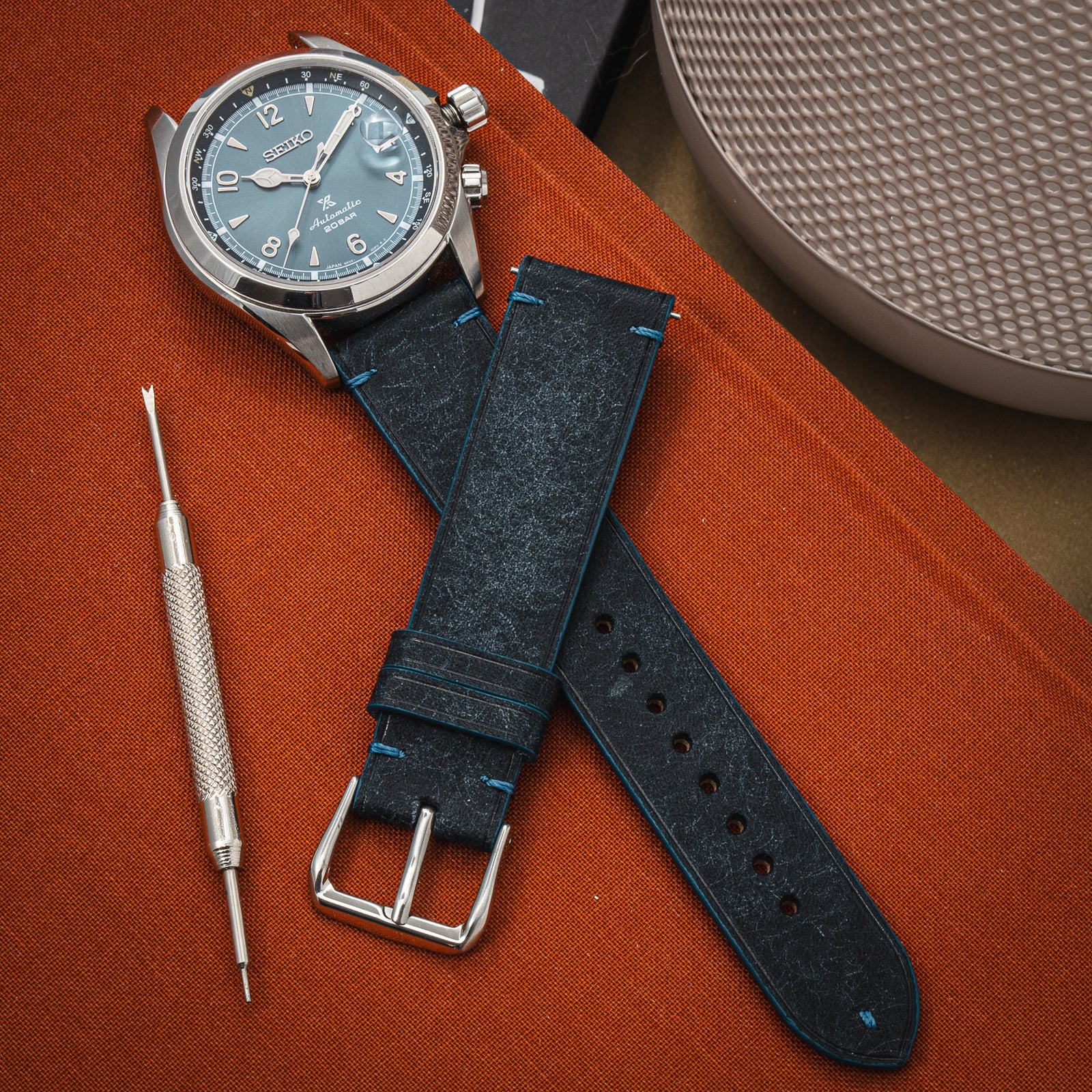 Hand-stitched Badalassi Carlo Trio Navy/Blue