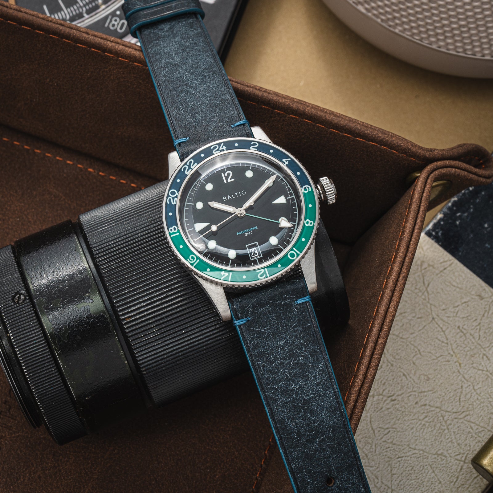 Hand-stitched Badalassi Carlo Trio Navy/Blue