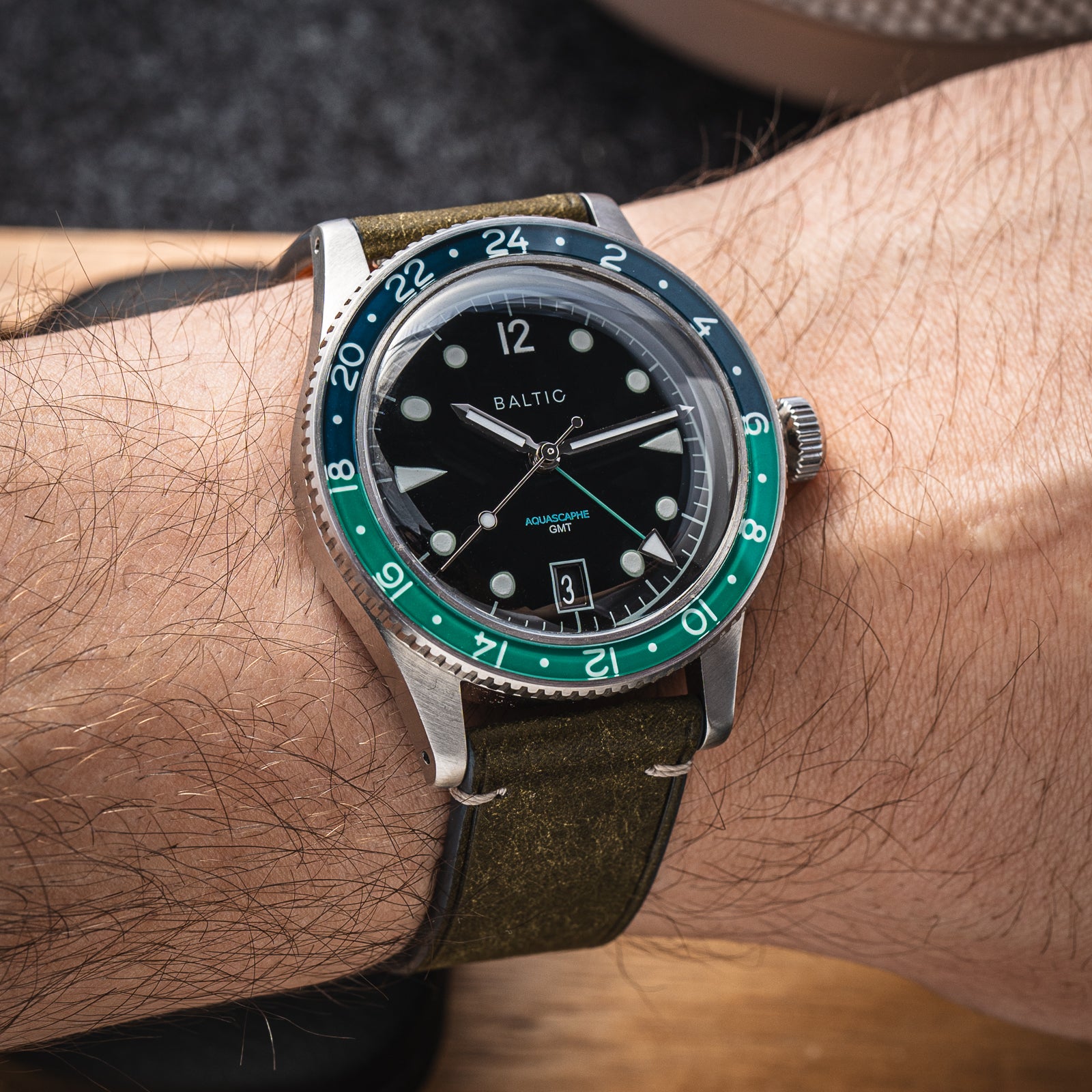 Hand-stitched Badalassi Carlo Trio Olive/Grey