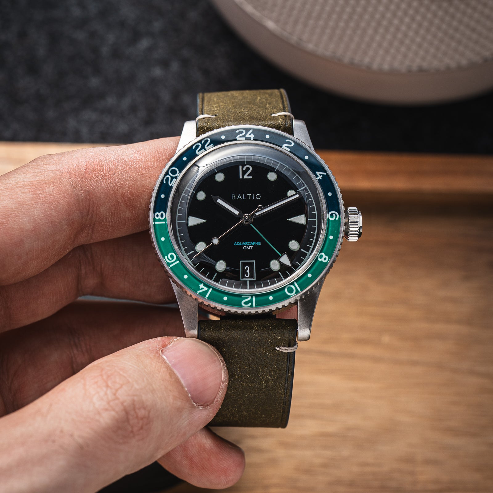 Hand-stitched Badalassi Carlo Trio Olive/Grey