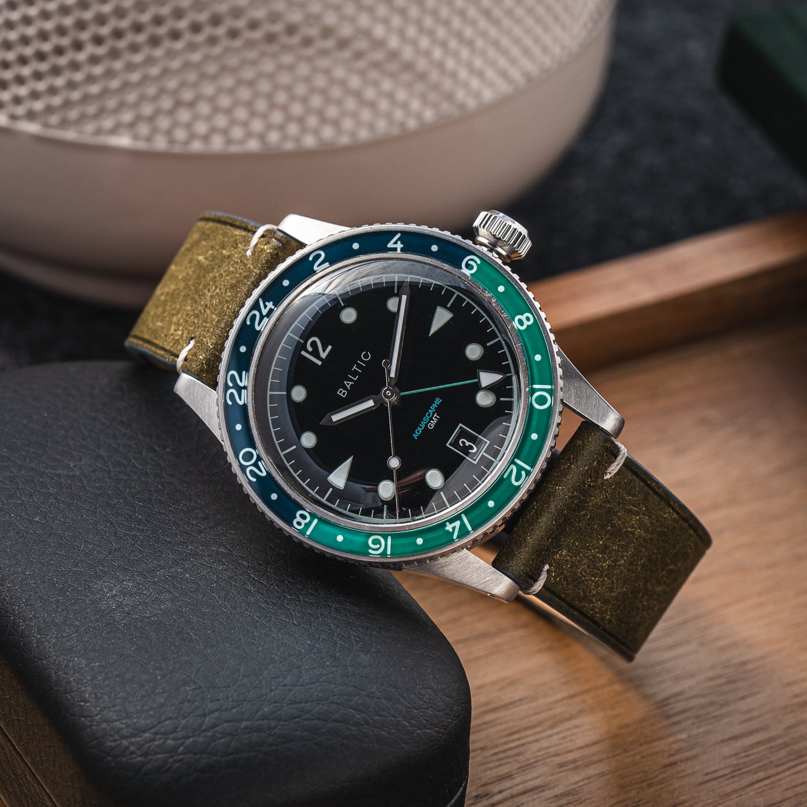 Hand-stitched Badalassi Carlo Trio Olive/Grey