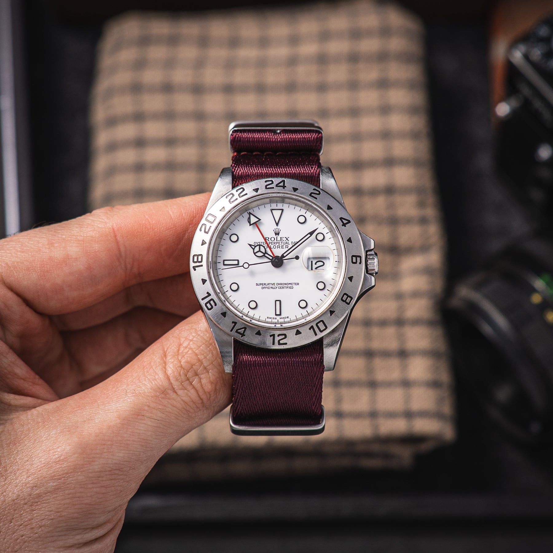 NATO Seatbelt Burgundy - Burgundowy