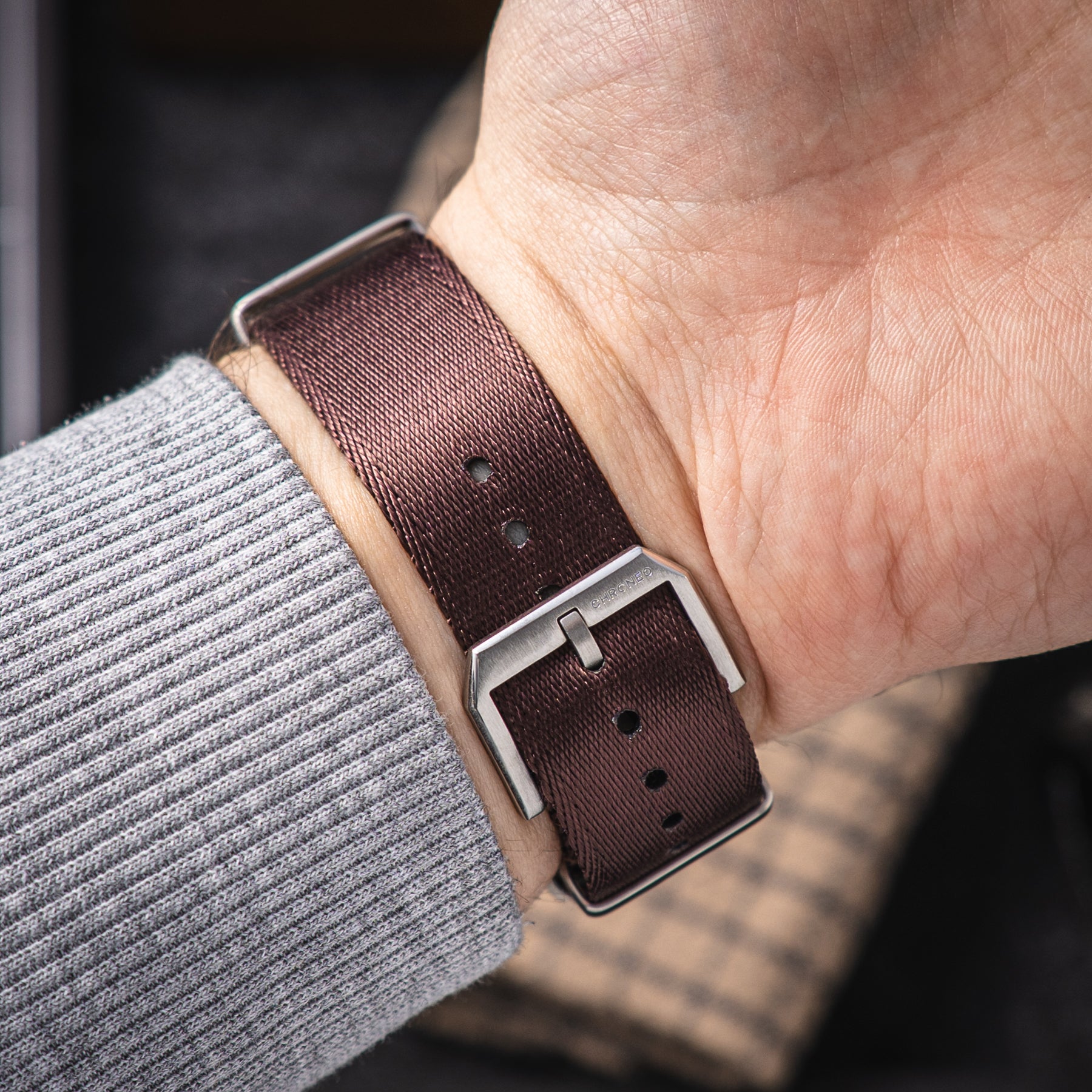 NATO Seatbelt Coffee Brown - Kawowy brąz