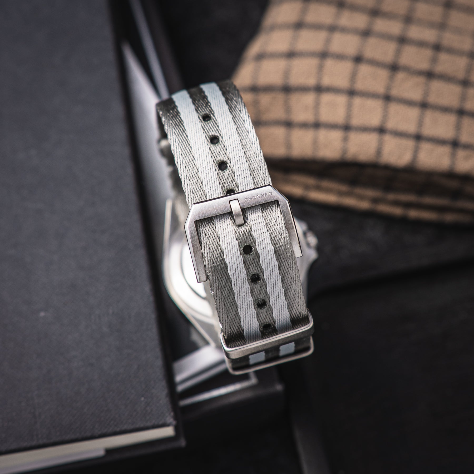 NATO Seatbelt Grey Bond - Szary