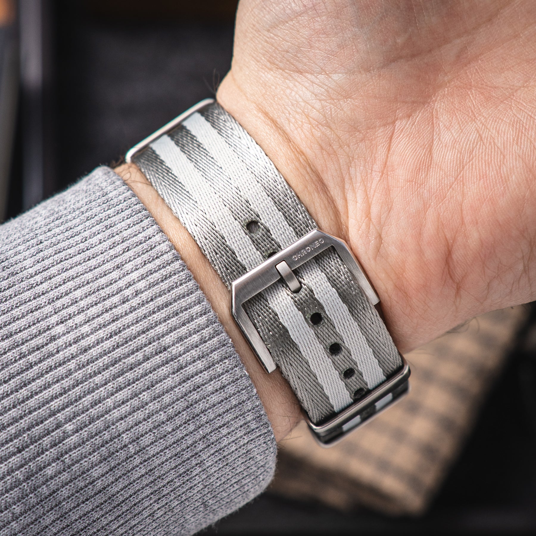 NATO Seatbelt Grey Bond - Szary