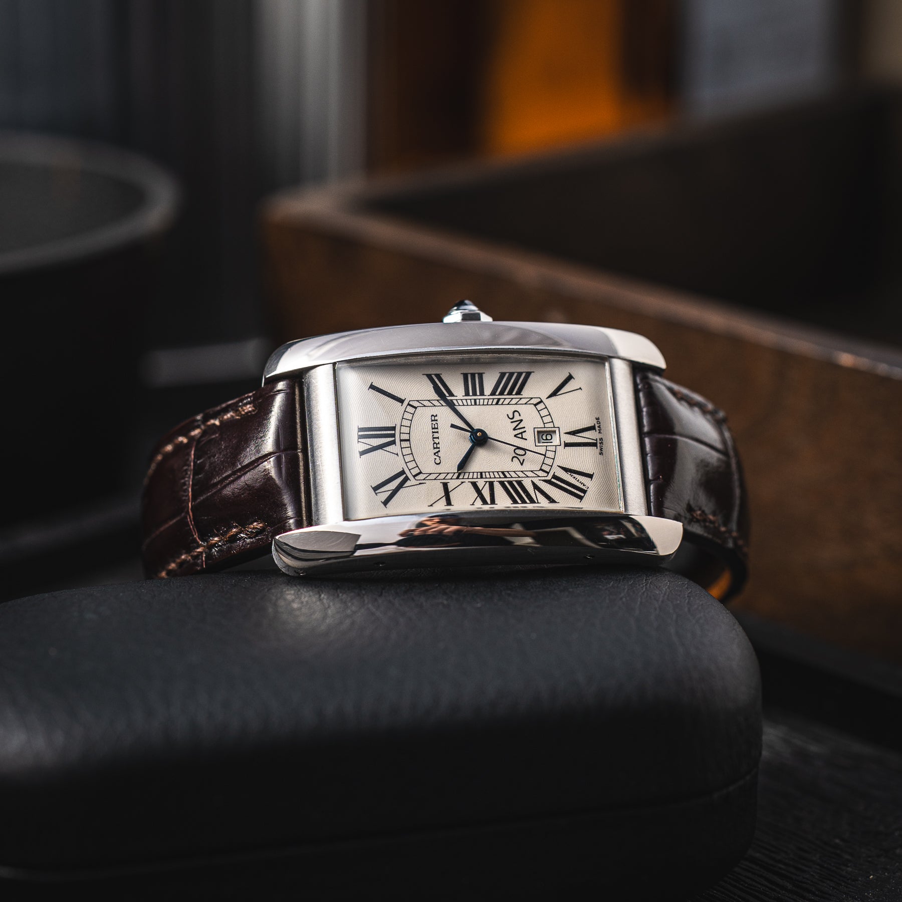 Cartier Tank Americaine "20 ANS" White Gold 1741