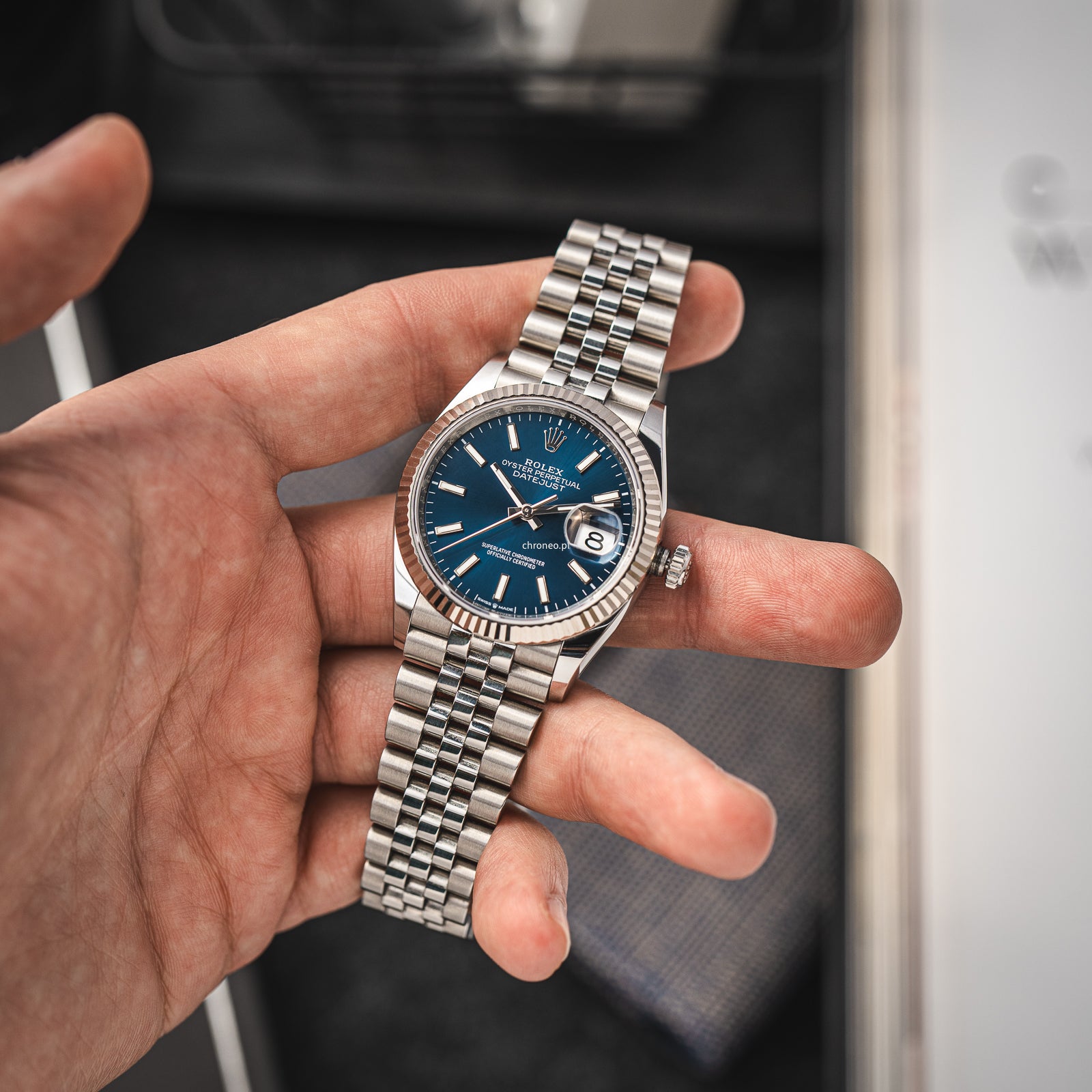 Rolex Datejust 36 mm ref. 126234 blue dial jubilee