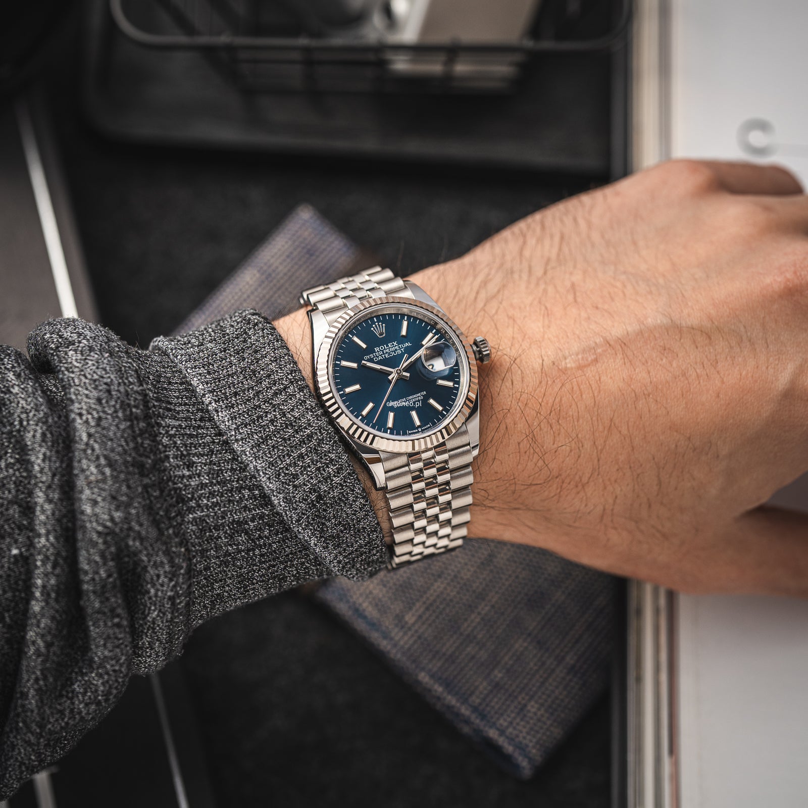 Rolex Datejust 36 mm ref. 126234 blue dial jubilee