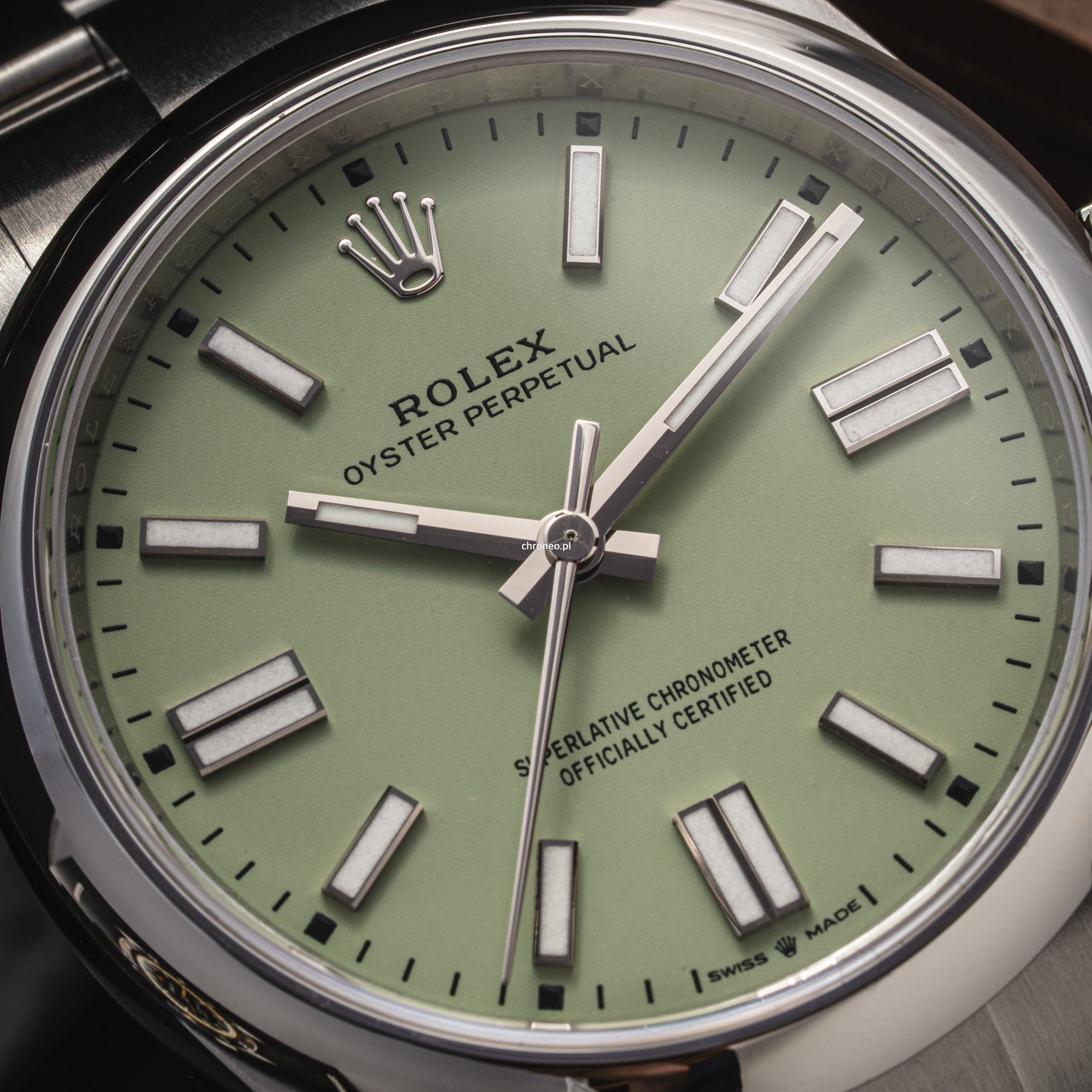 Rolex Oyster Perpetual Stainless Dial 41 mm ref. 134300 Pistachio