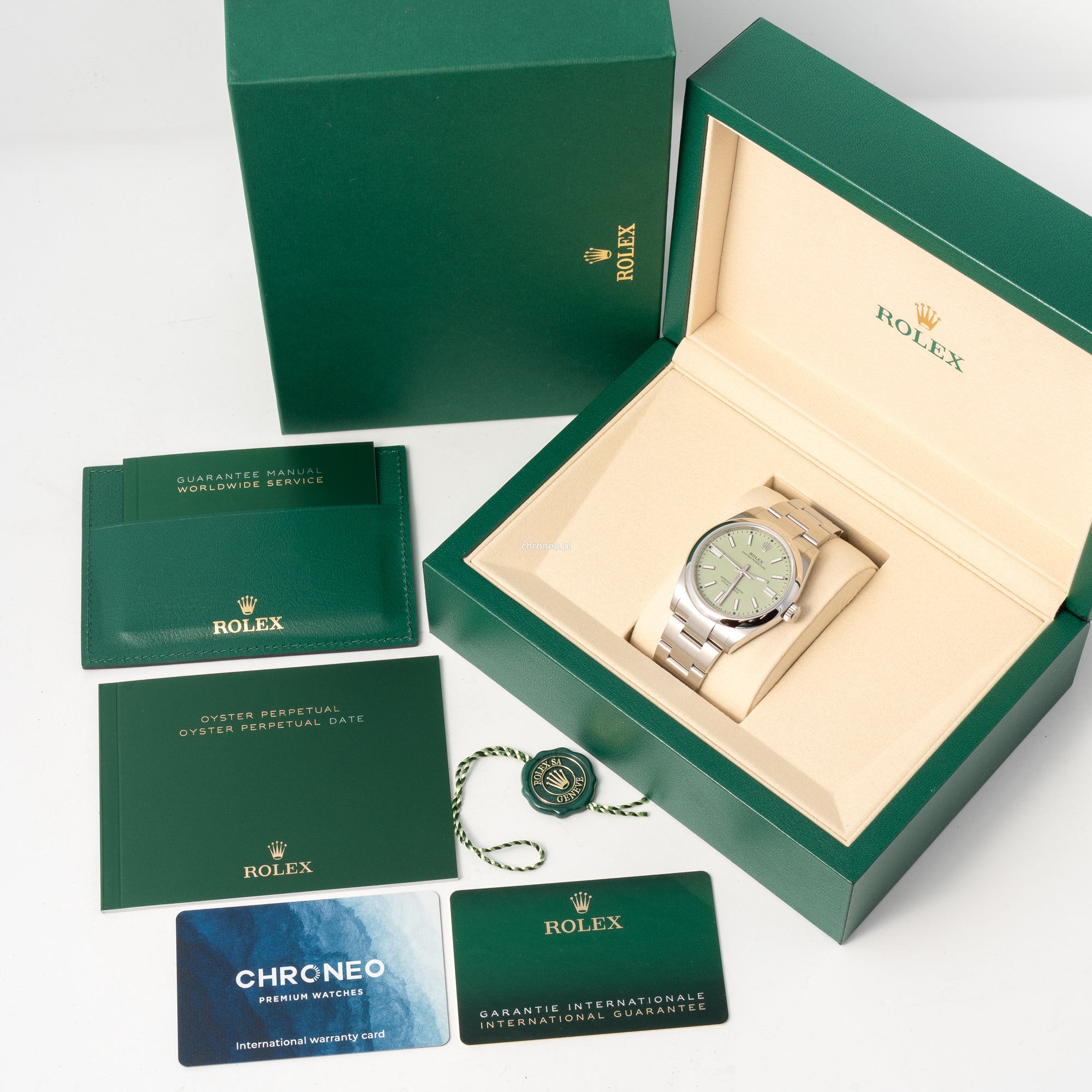 Rolex Oyster Perpetual Stainless Dial 41 mm ref. 134300 Pistachio