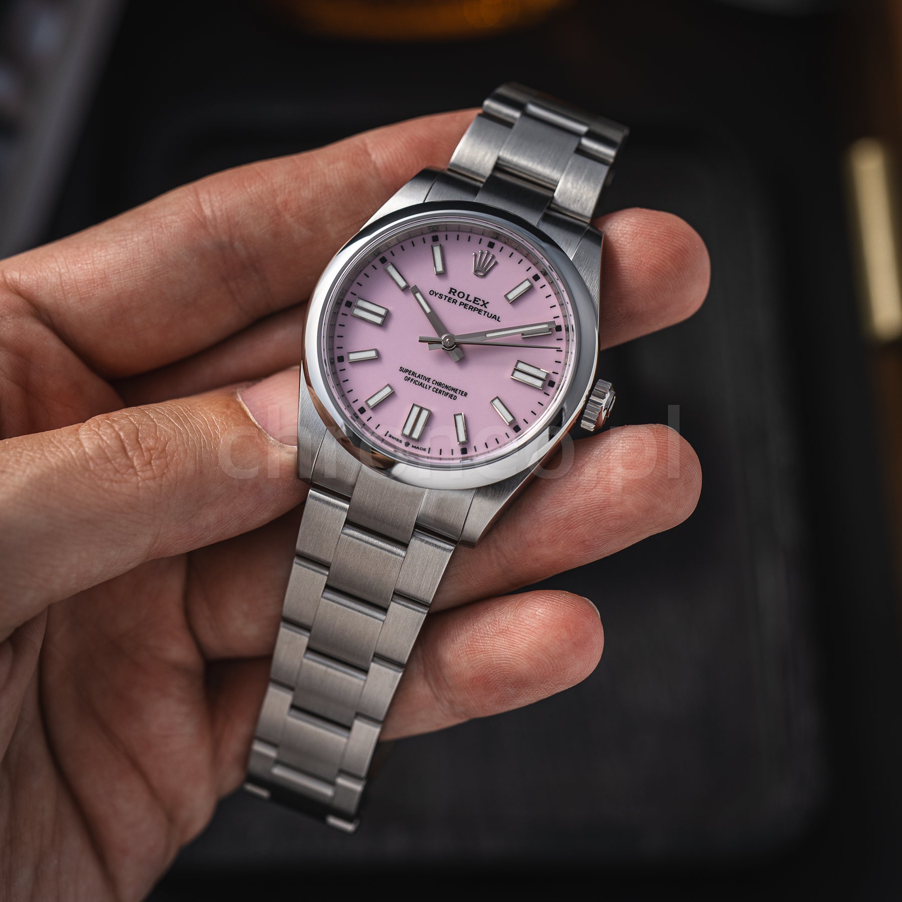 Rolex Oyster Perpetual Stainless Dial 41 134300 Pink