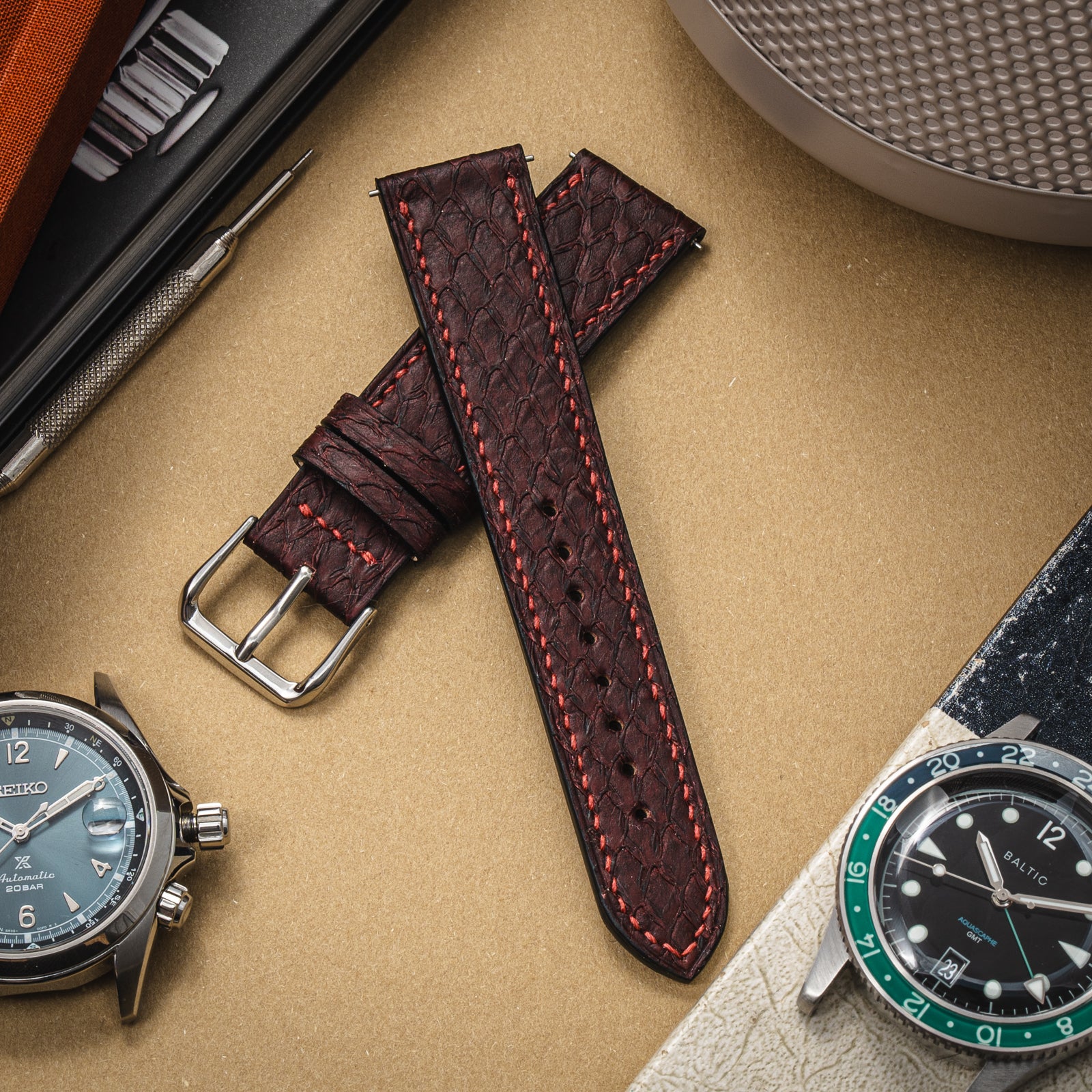 Hand Sewn Salmon Satin Red Wine/Burgundy