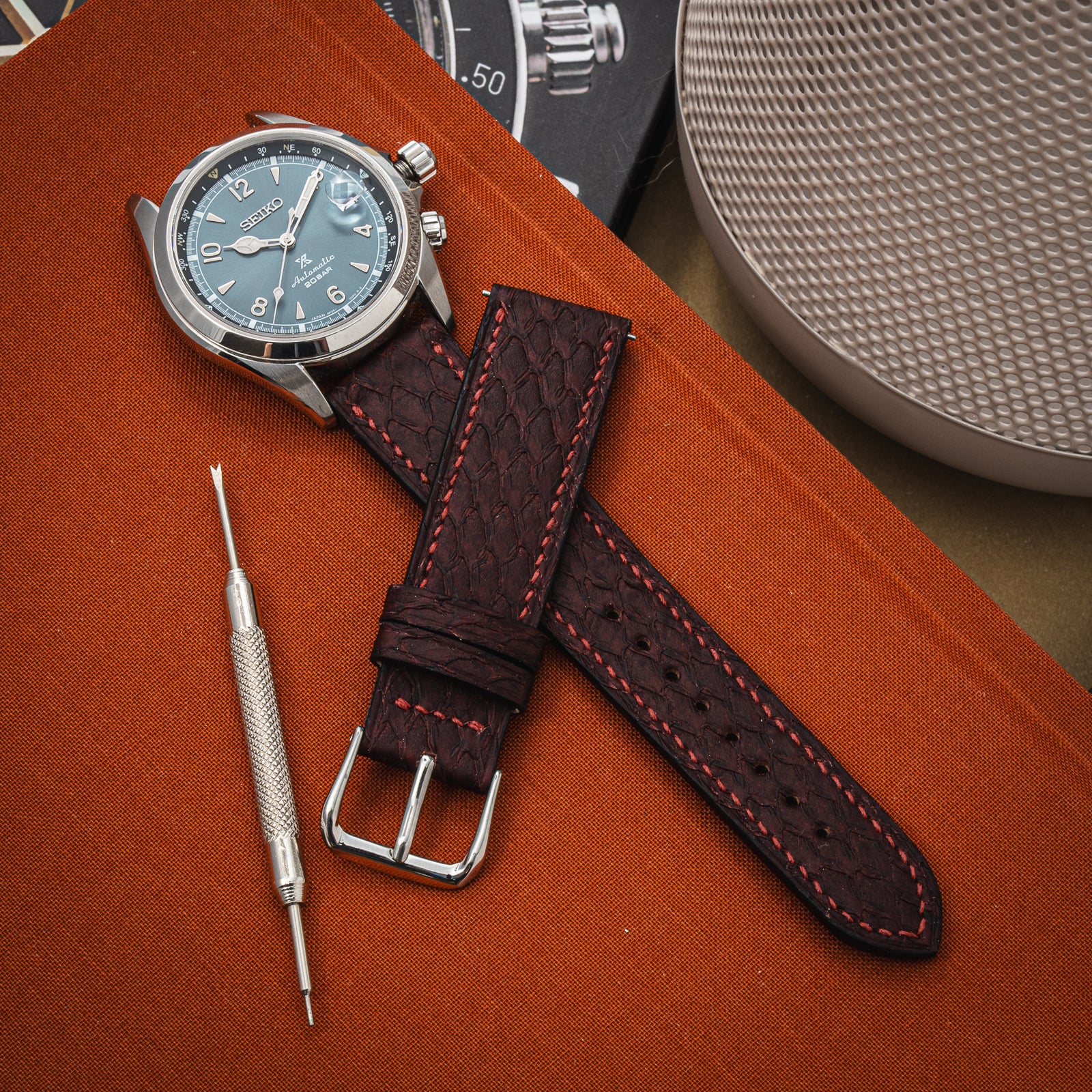 Hand Sewn Salmon Satin Red Wine/Burgundy