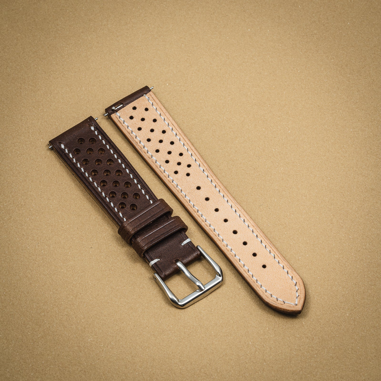 Hand-stitched Walpier Buttero Rally Brown/White