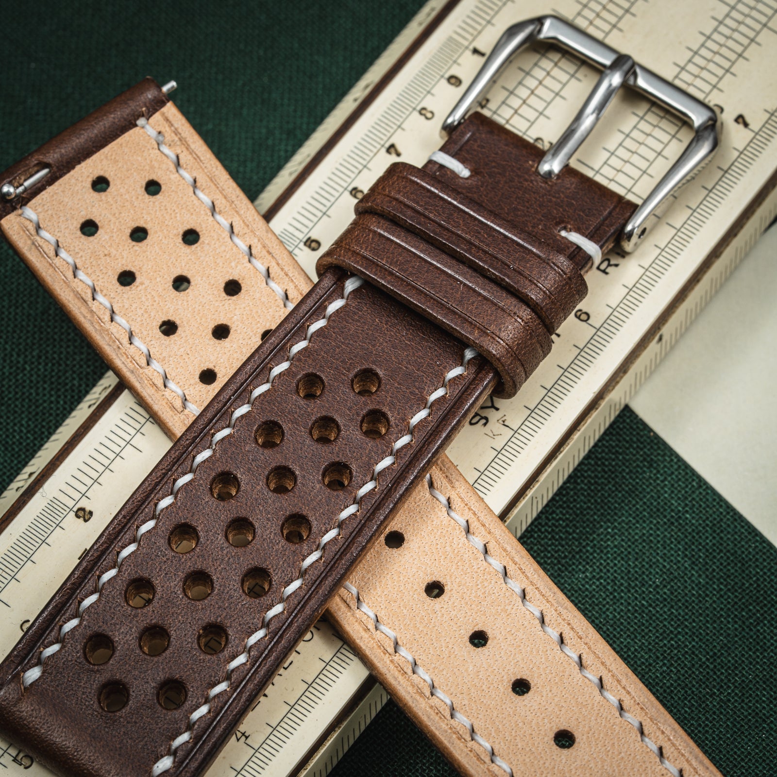 Hand-stitched Walpier Buttero Rally Brown/White