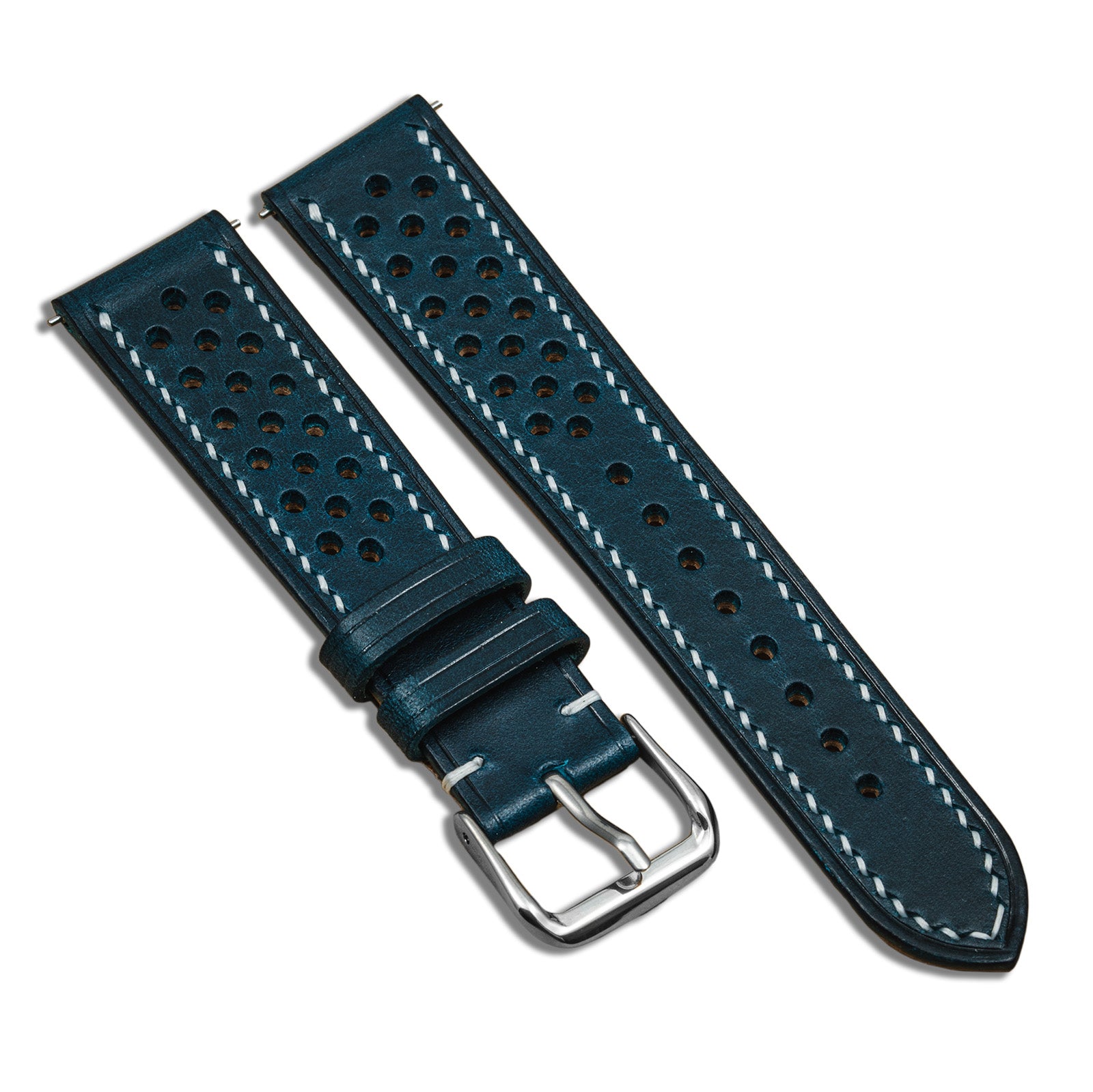 Hand-stitched Walpier Buttero Rally Blue/White