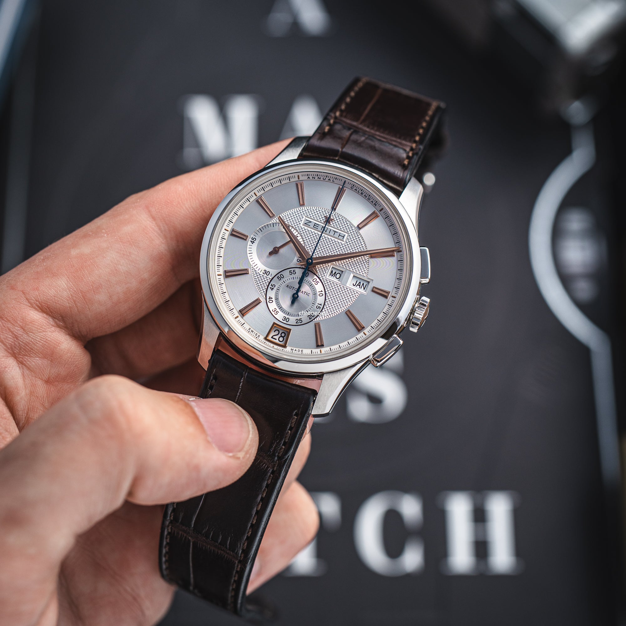 Zenith Winsor Annual Calendar El Primero Captain 42 mm ref. 03.2070.4054/02.C711