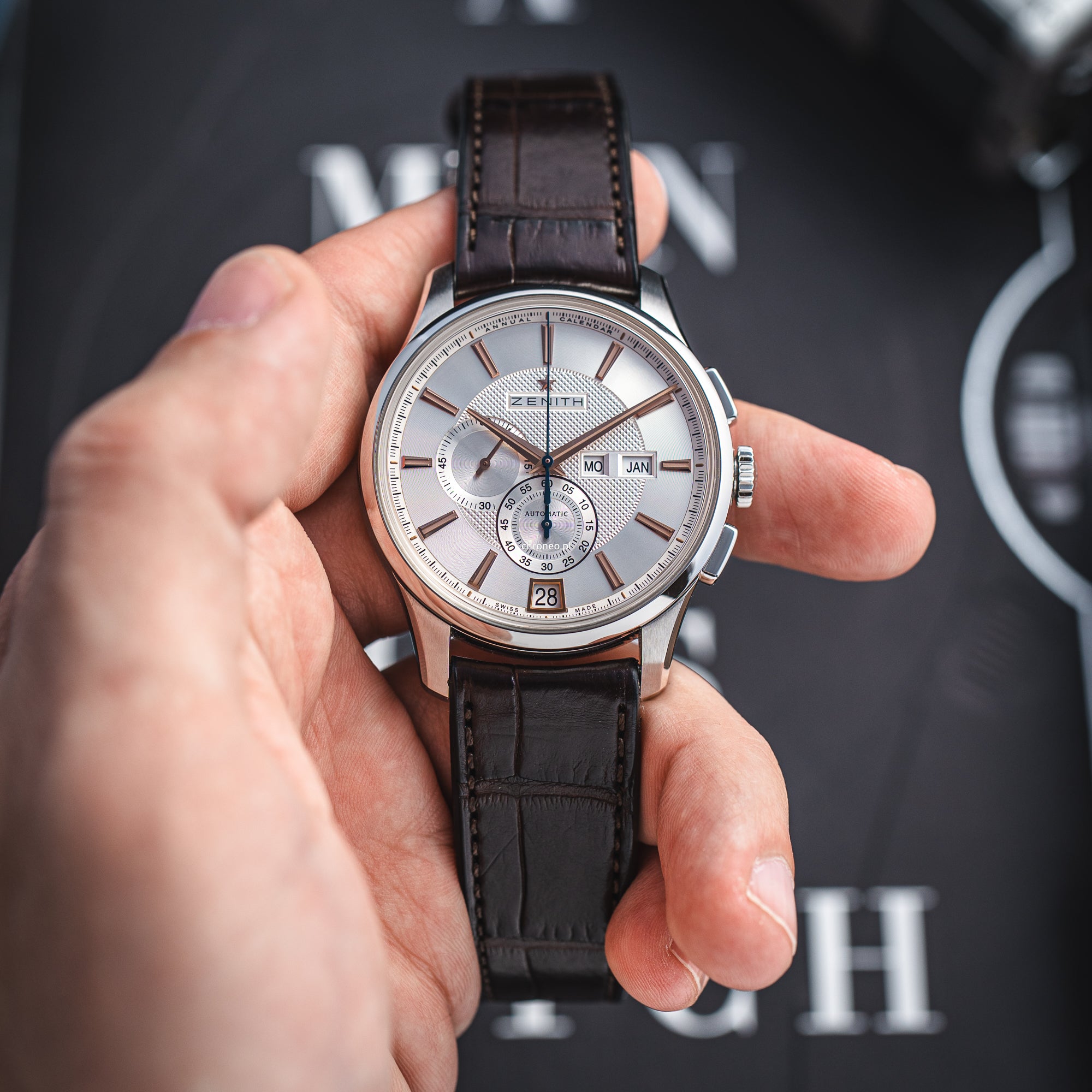 Zenith Winsor Annual Calendar El Primero Captain 42 mm ref. 03.2070.4054/02.C711