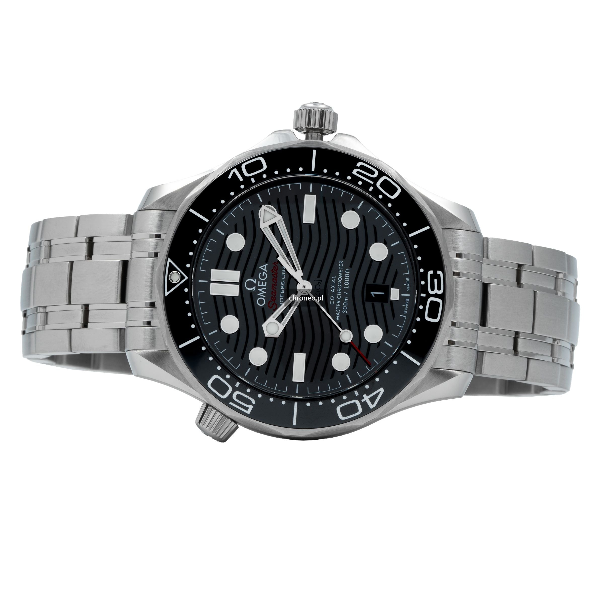 omega seamaster diver 300m ref. 210.30.42.20.01.001 czarna tarcza bransoleta