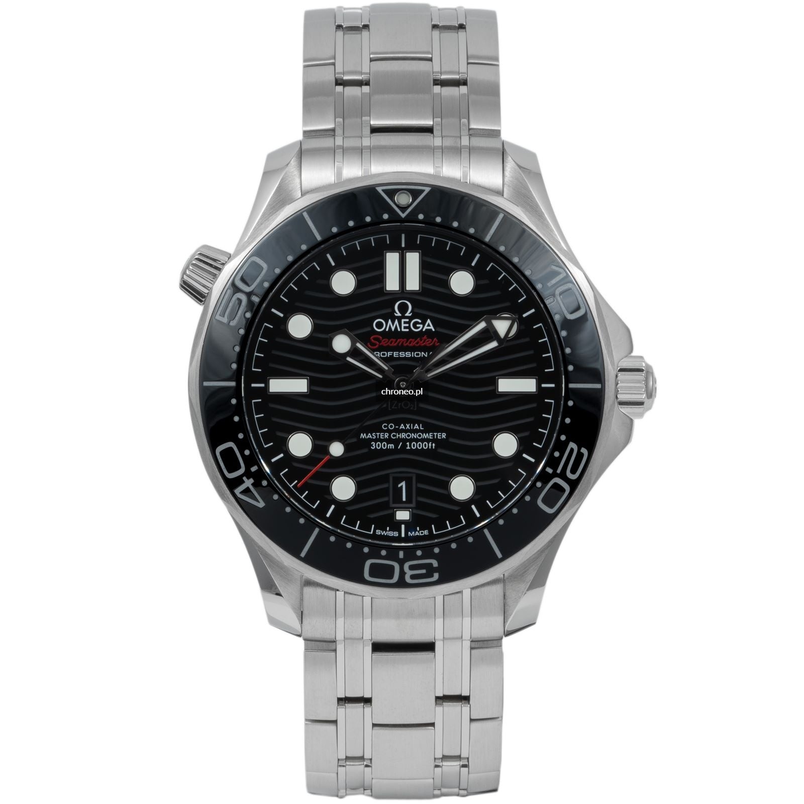 omega seamaster diver 300m ref. 210.30.42.20.01.001 czarna tarcza bransoleta