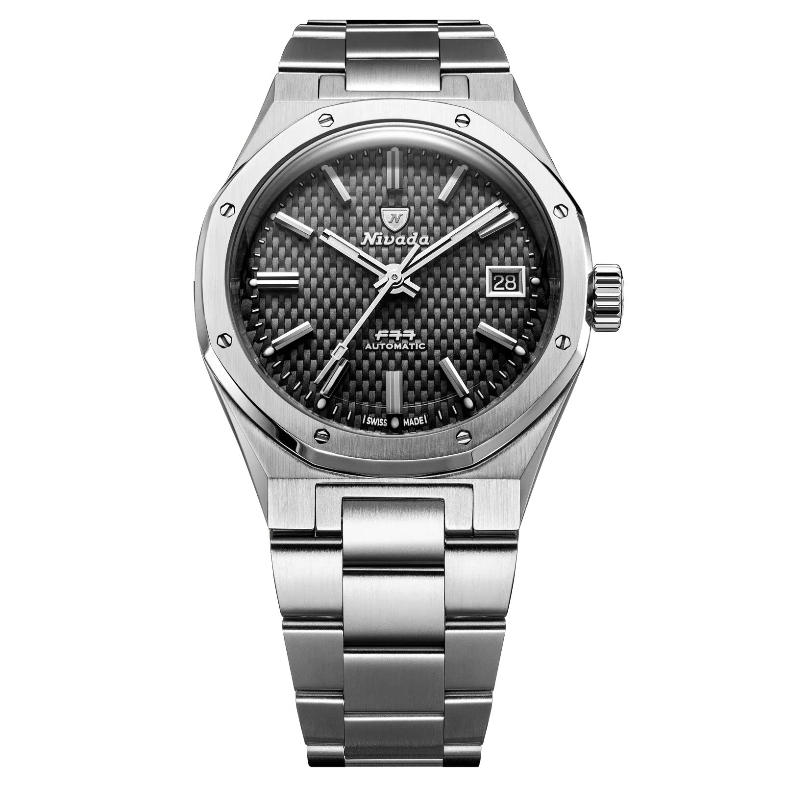 Nivada Grenchen F77 Black Beige Lume MK2 38mm 69010A77