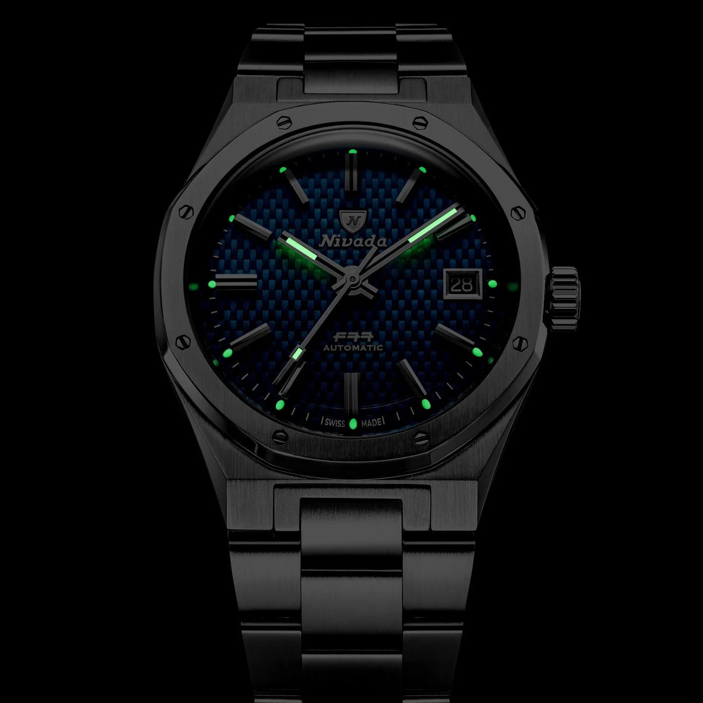 Nivada Grenchen F77 Blue MK2 38mm 69013A77