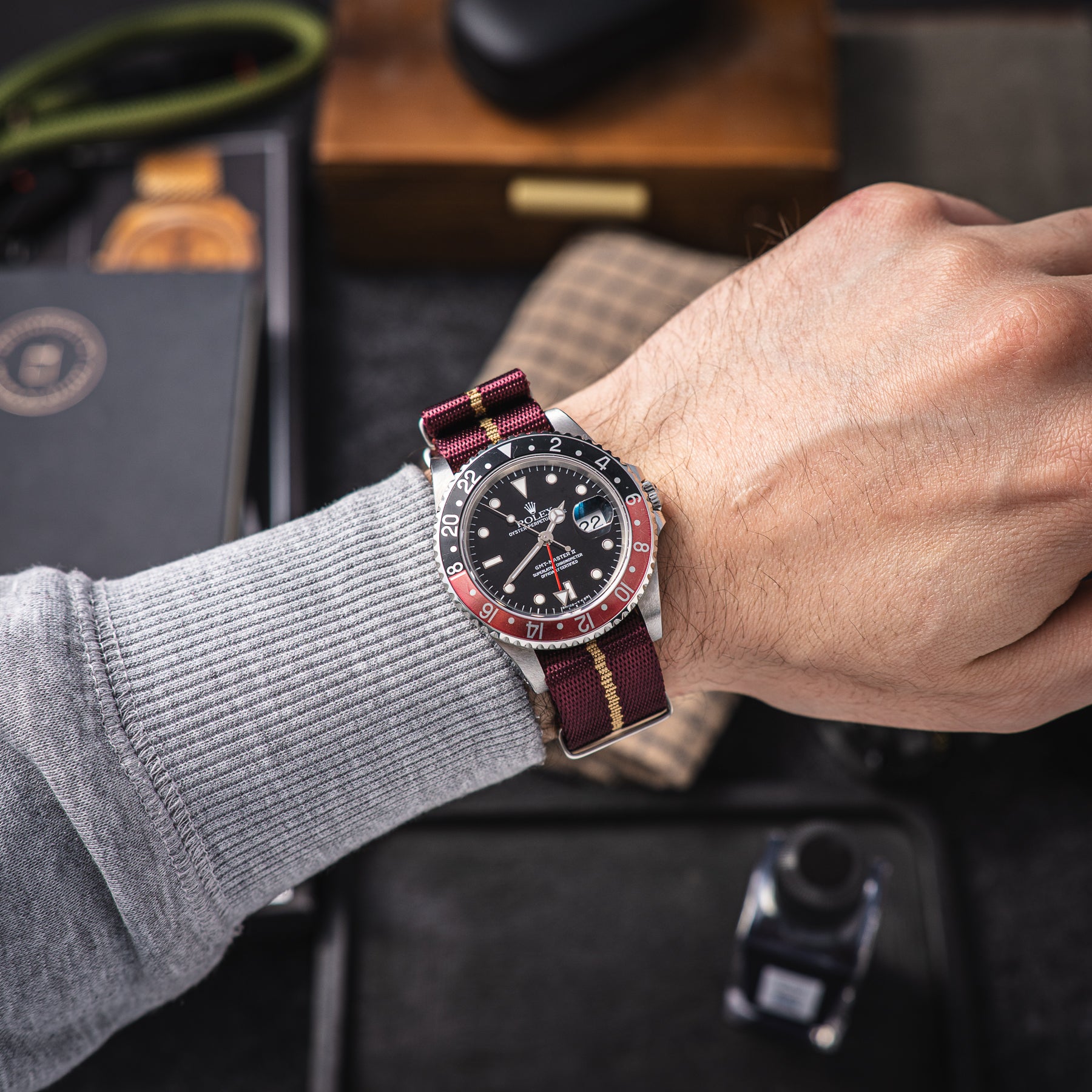 NATO Maroon/Khaki - Bordowo-beżowy