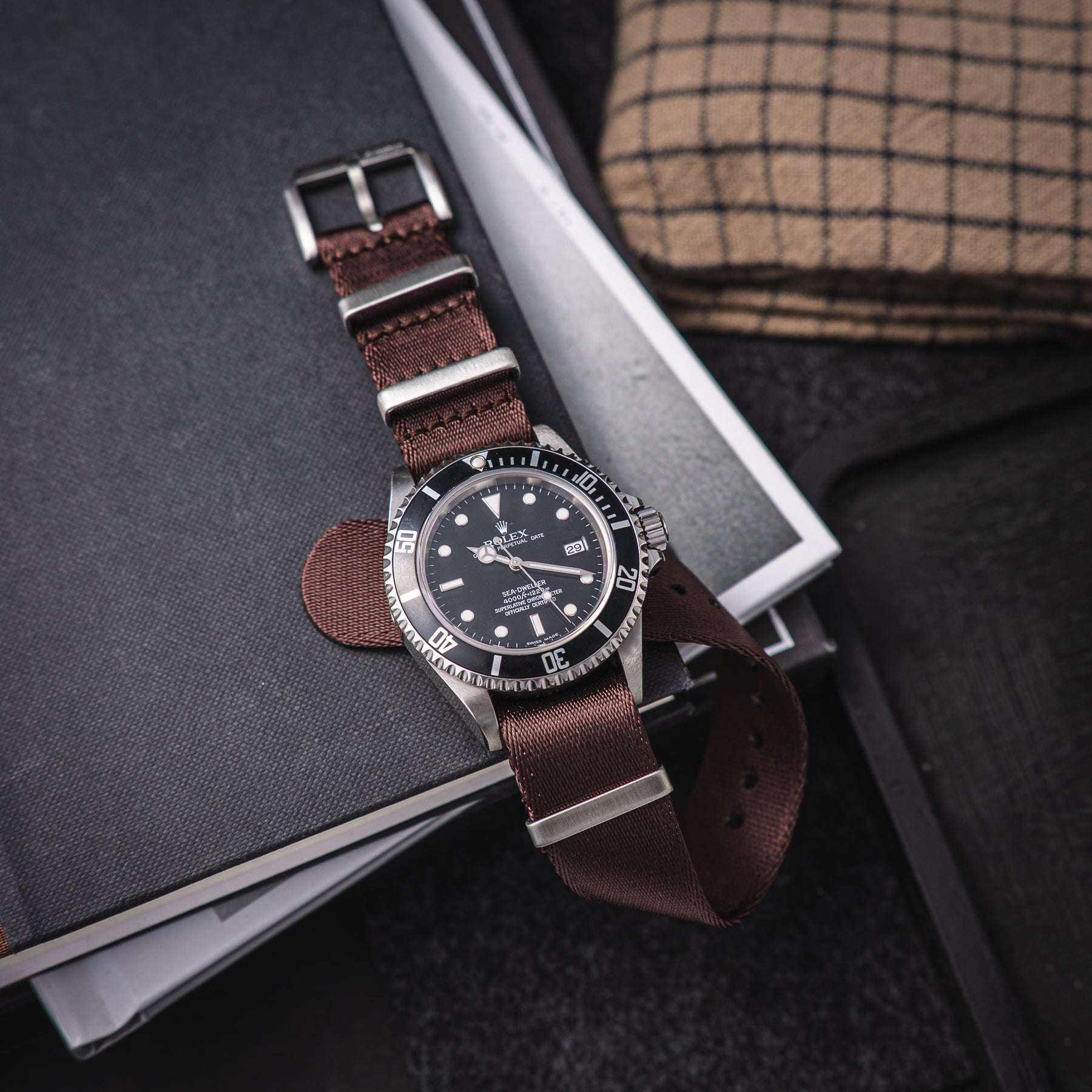 NATO Seatbelt Coffee Brown - Kawowy brąz