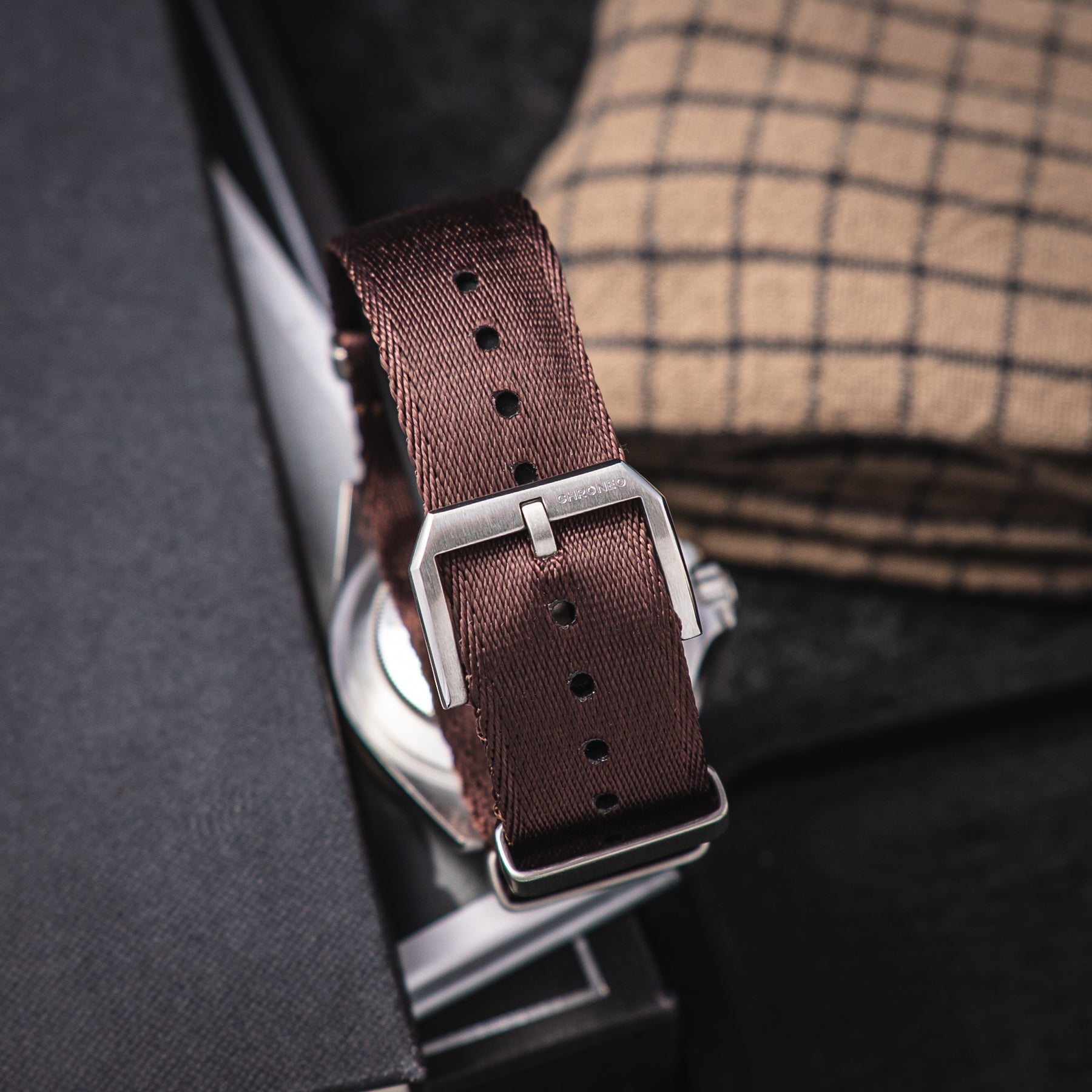 NATO Seatbelt Coffee Brown - Kawowy brąz
