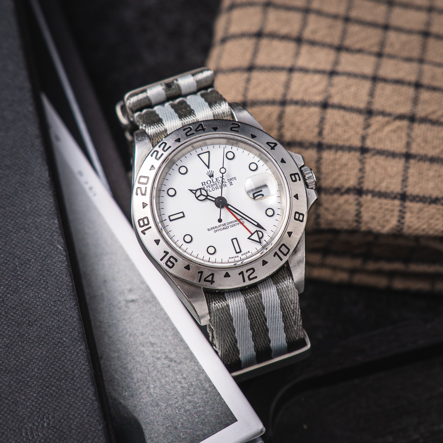 NATO Seatbelt Grey Bond - Szary