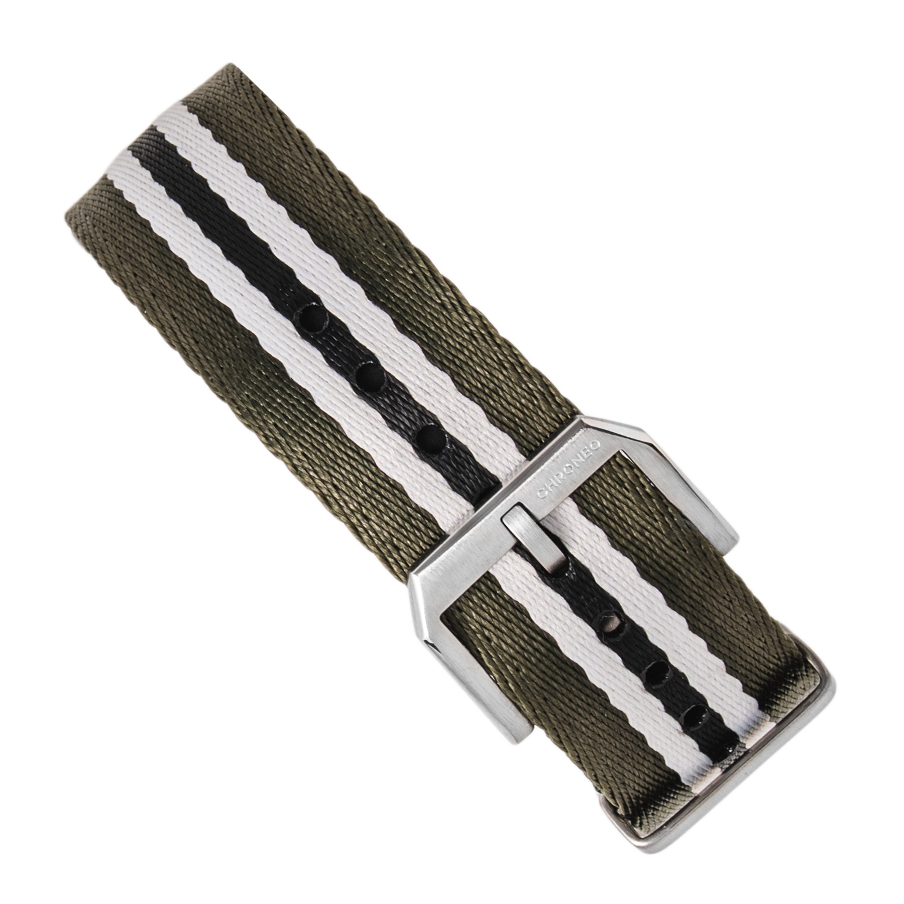 NATO Seatbelt Green White Black - Zielono-czarno-biały