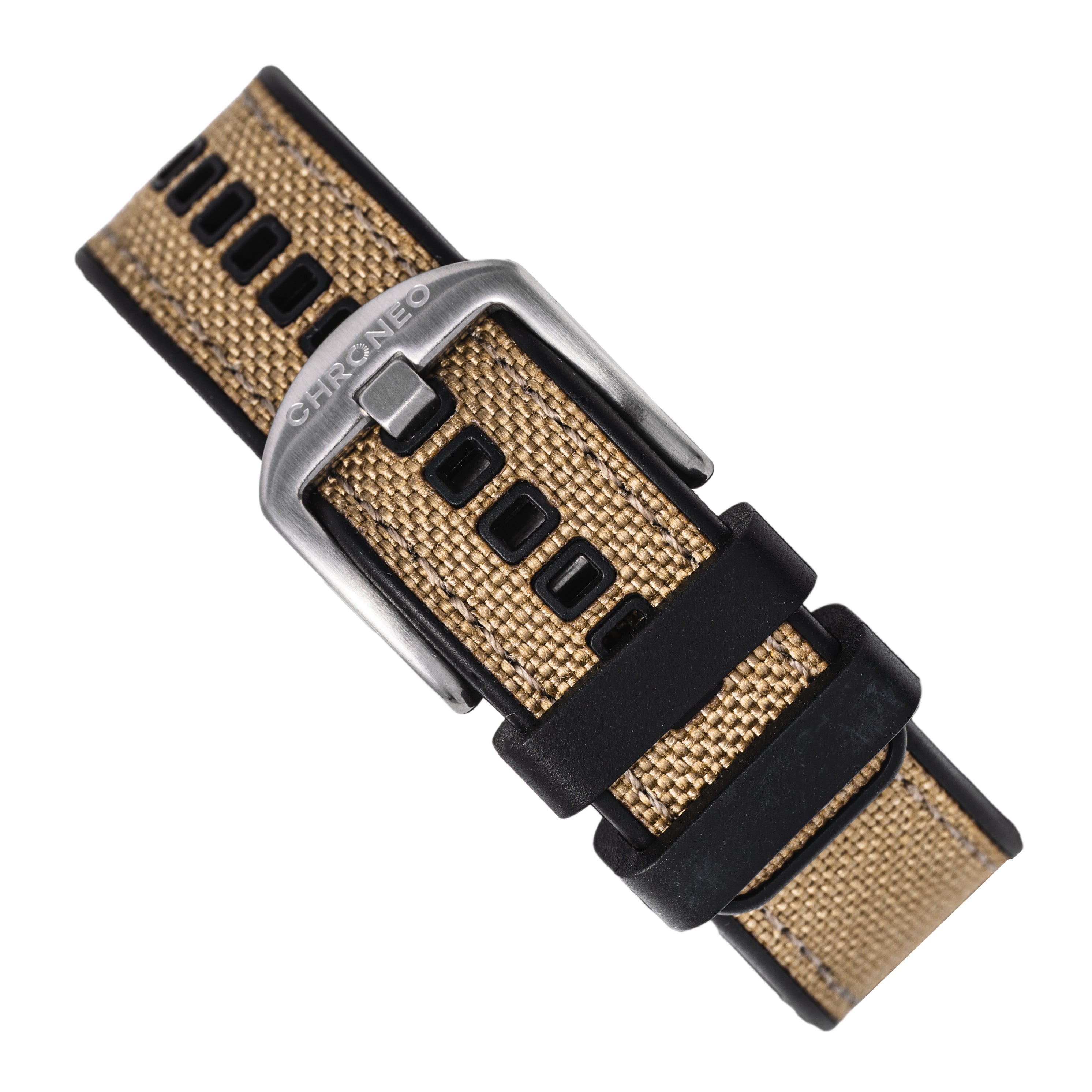 Pasek gumowy Hybrid Canvas Khaki - beżowy