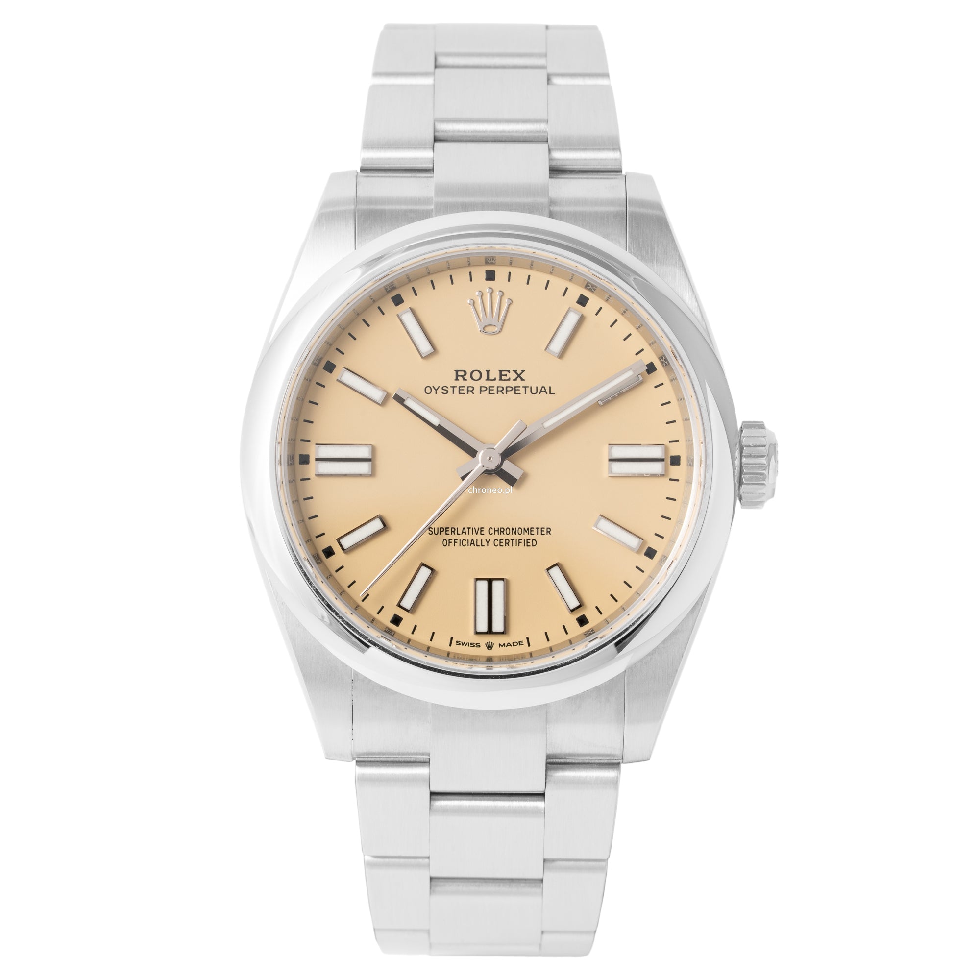 Rolex Oyster Perpetual Stainless Dial 41 mm ref. 134300 Beige