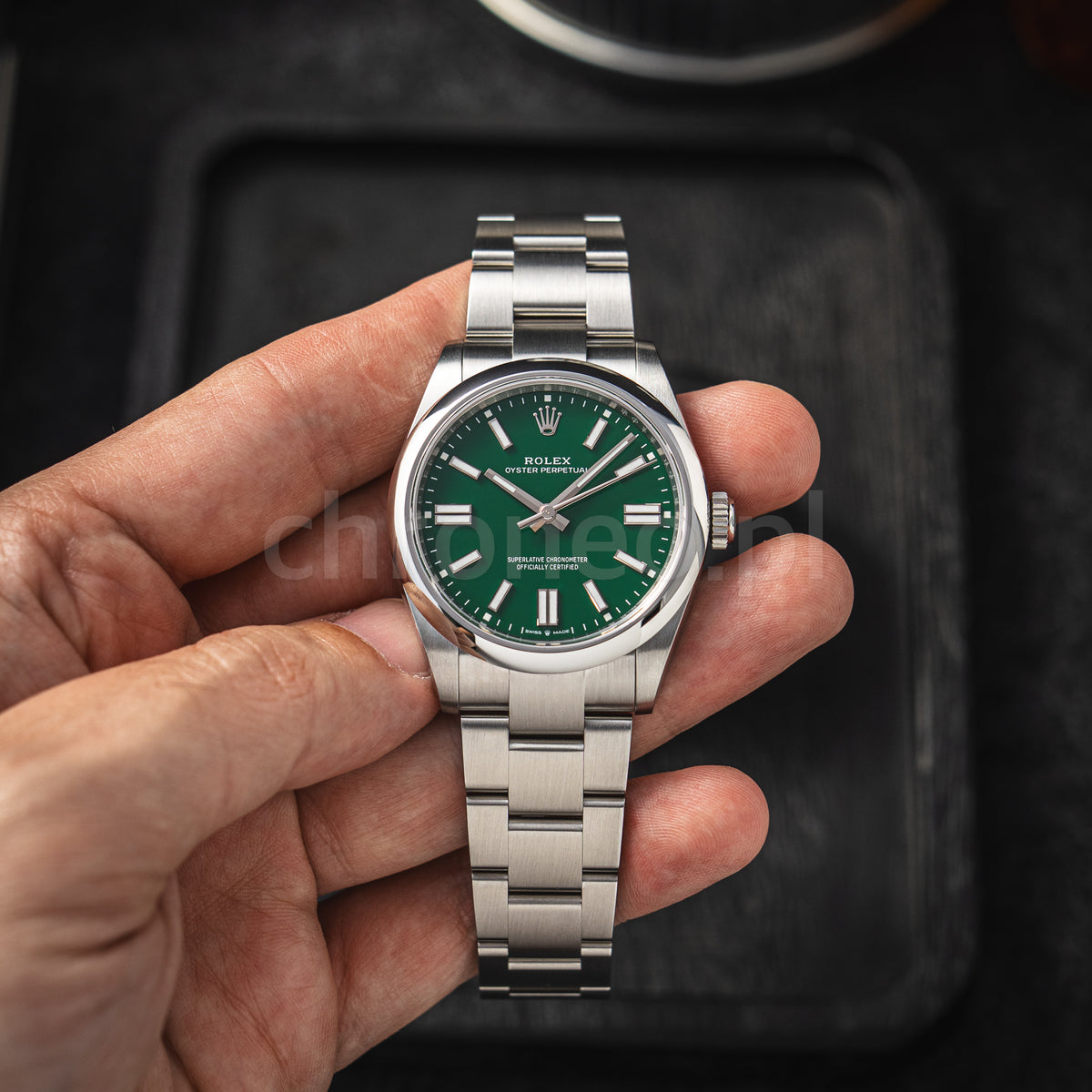 Rolex Oyster Perpetual Stainless Dial 41 134300 Green