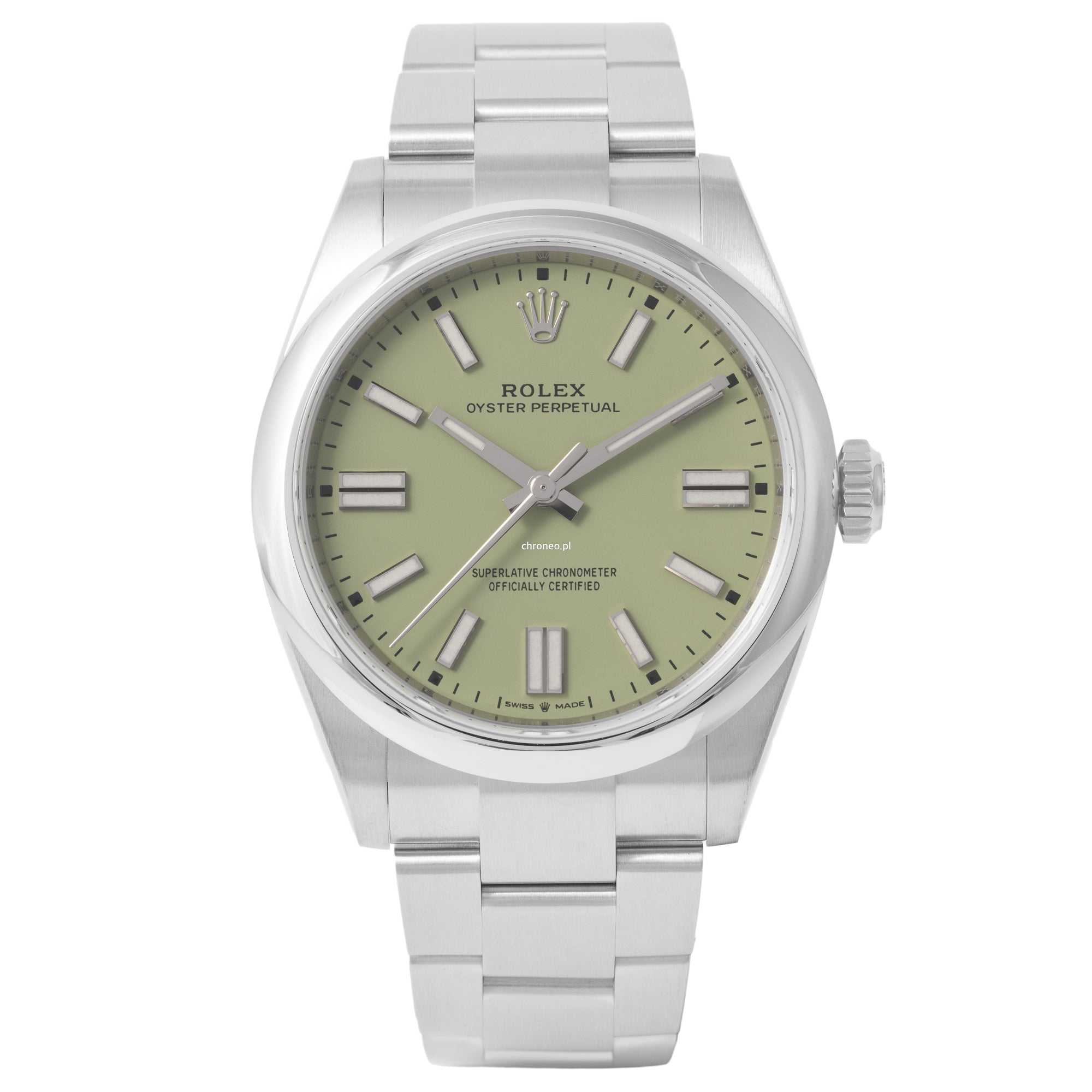 Rolex Oyster Perpetual Stainless Dial 41 mm ref. 134300 Pistachio