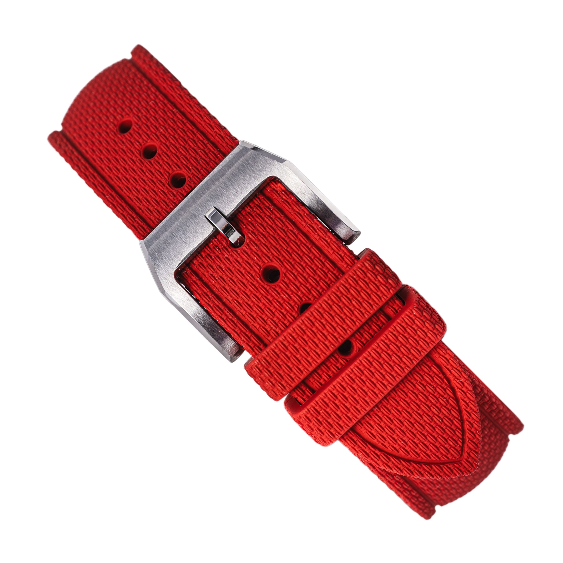 Pasek gumowy FKM ze wzorem SAILCLOTH - czerwony