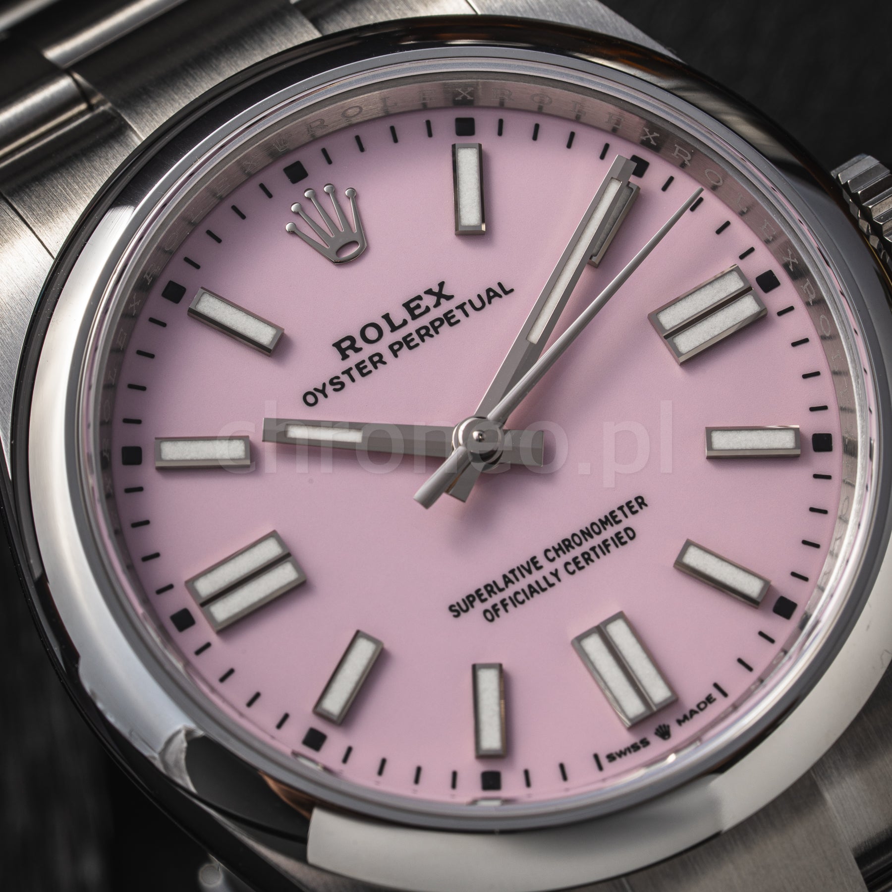 Rolex Oyster Perpetual Stainless Dial 41 134300 Pink