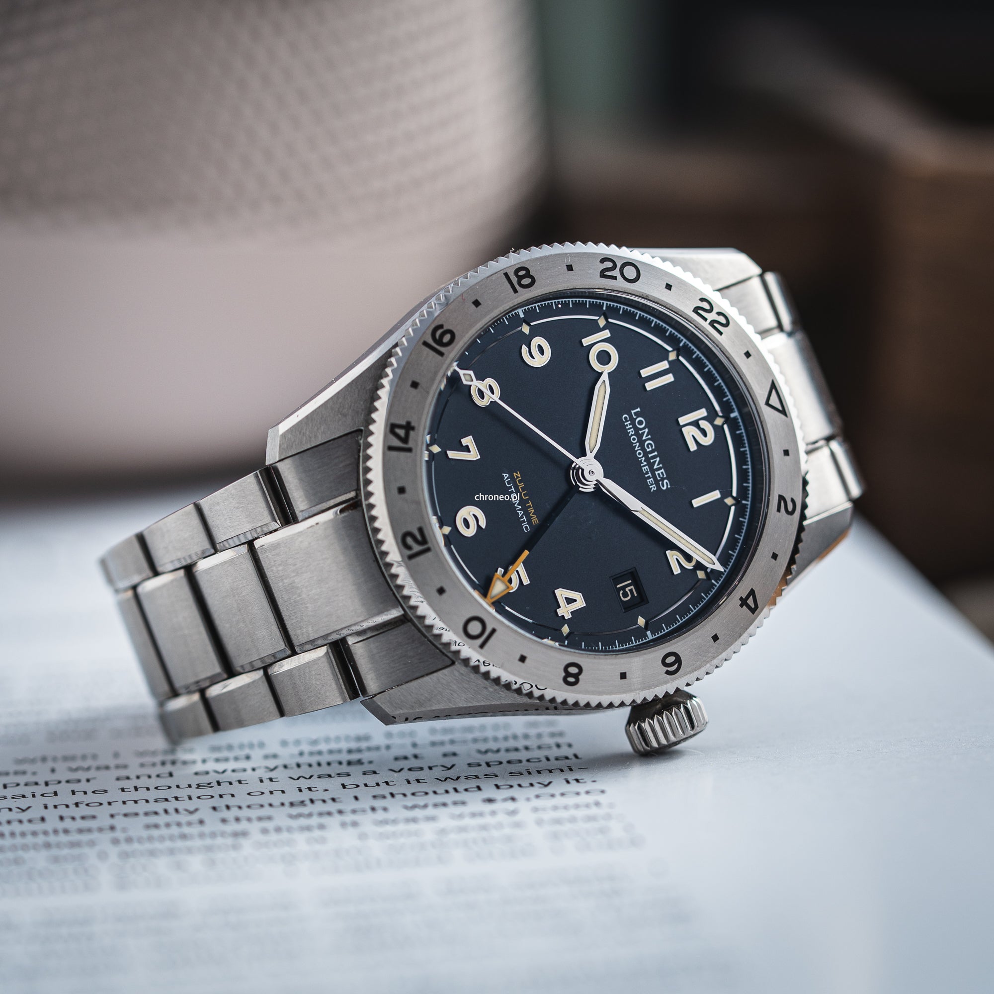 Longines Spirit Zulu Time Hodinkee 39 mm ref. L3.802.1.59.6