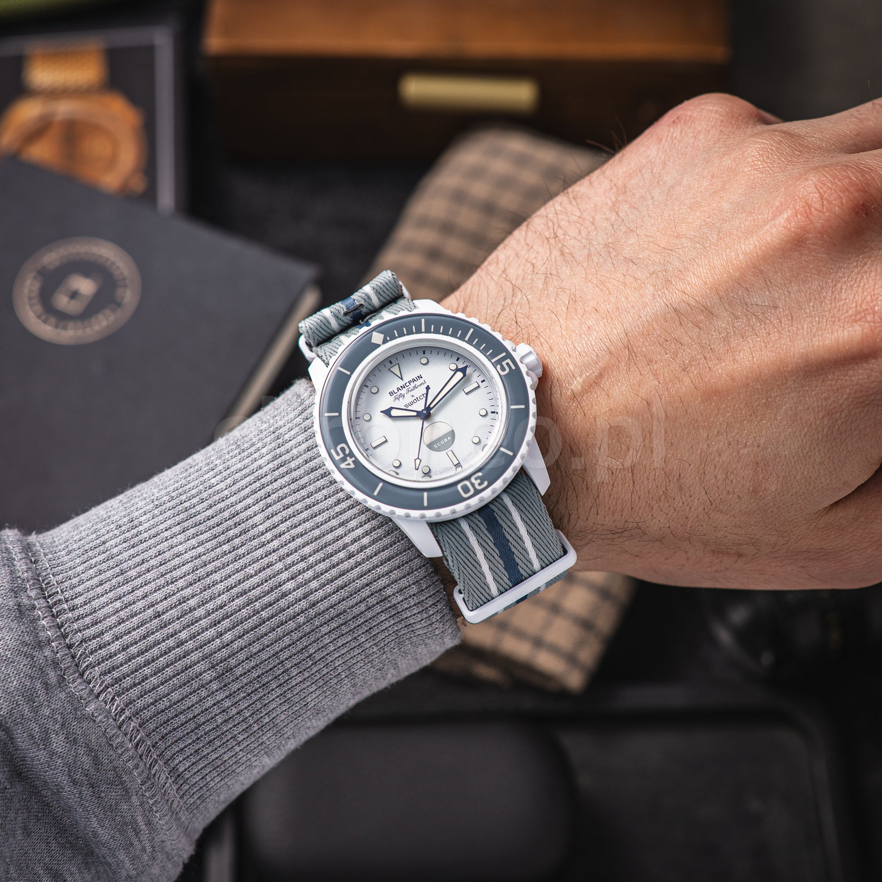 Swatch Blancpain Scuba Fifty Fathoms Antarctic Ocean ref. SO35S100