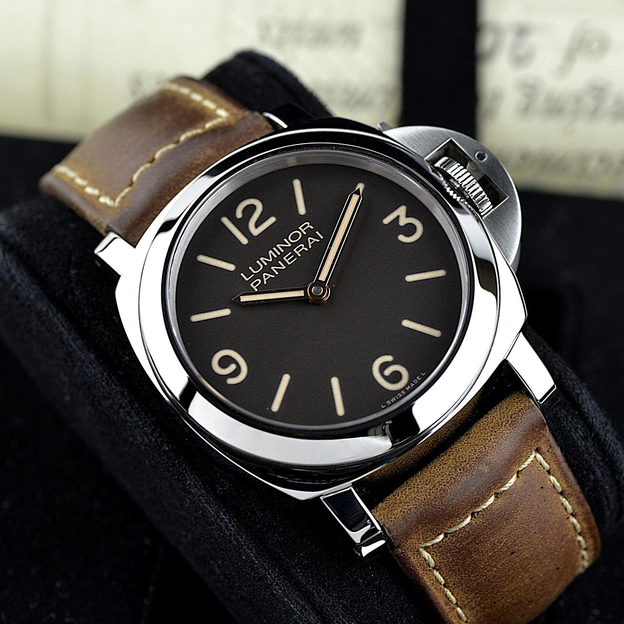 Panerai Luminor PAM 00390 44 mm. Czarna tarcza Chroneo